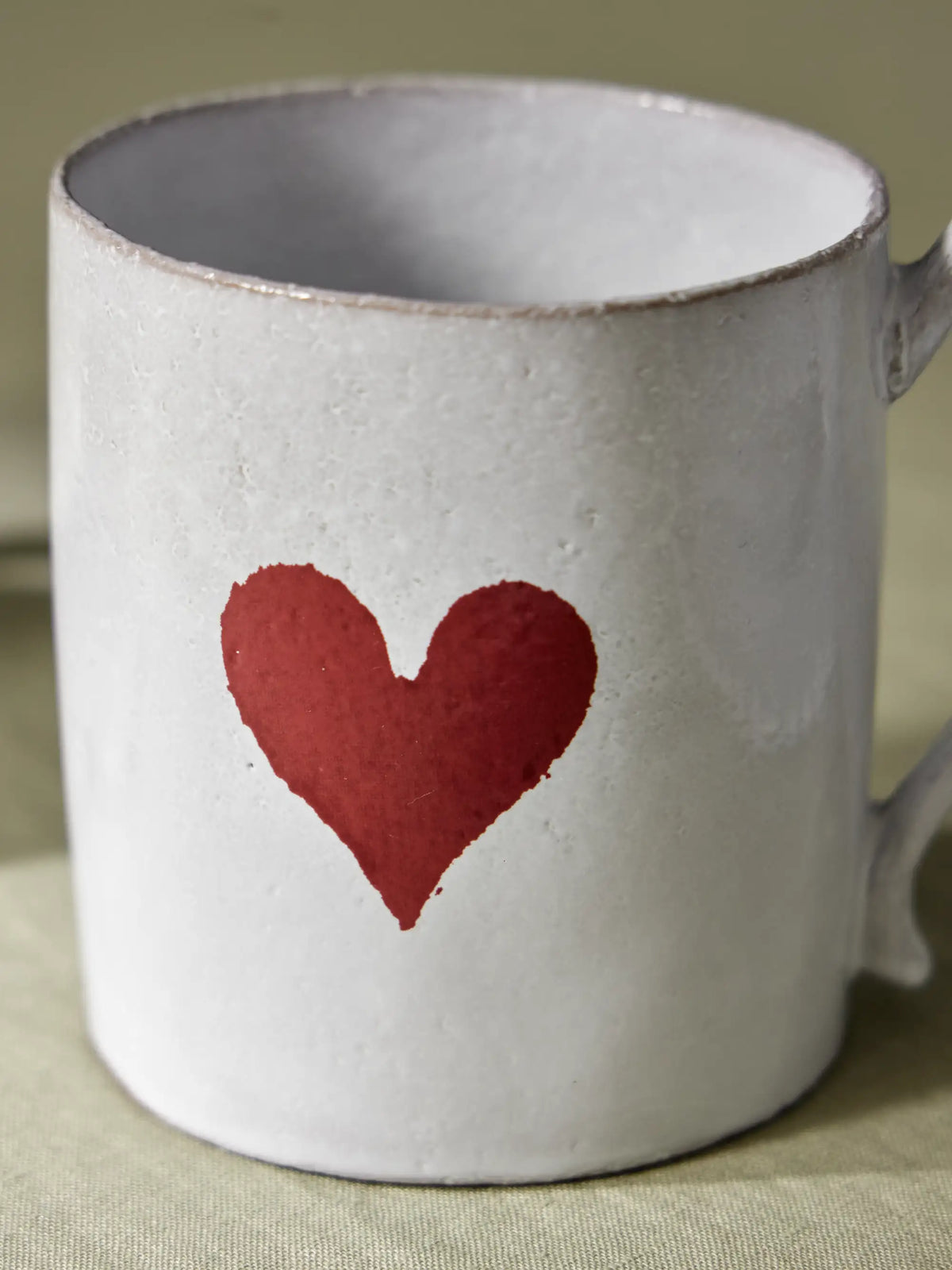 + John Derian Heart Glazed Ceramic Mug