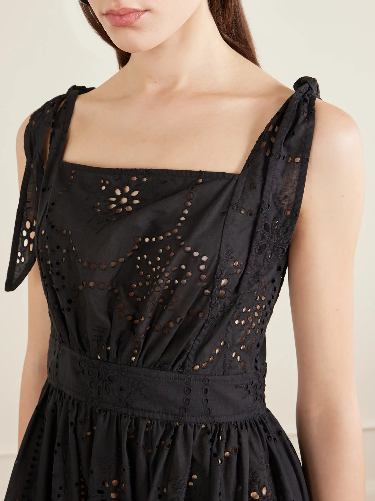 Matteau Broderie Apron Broderie Anglaise Cotton Midi Dress