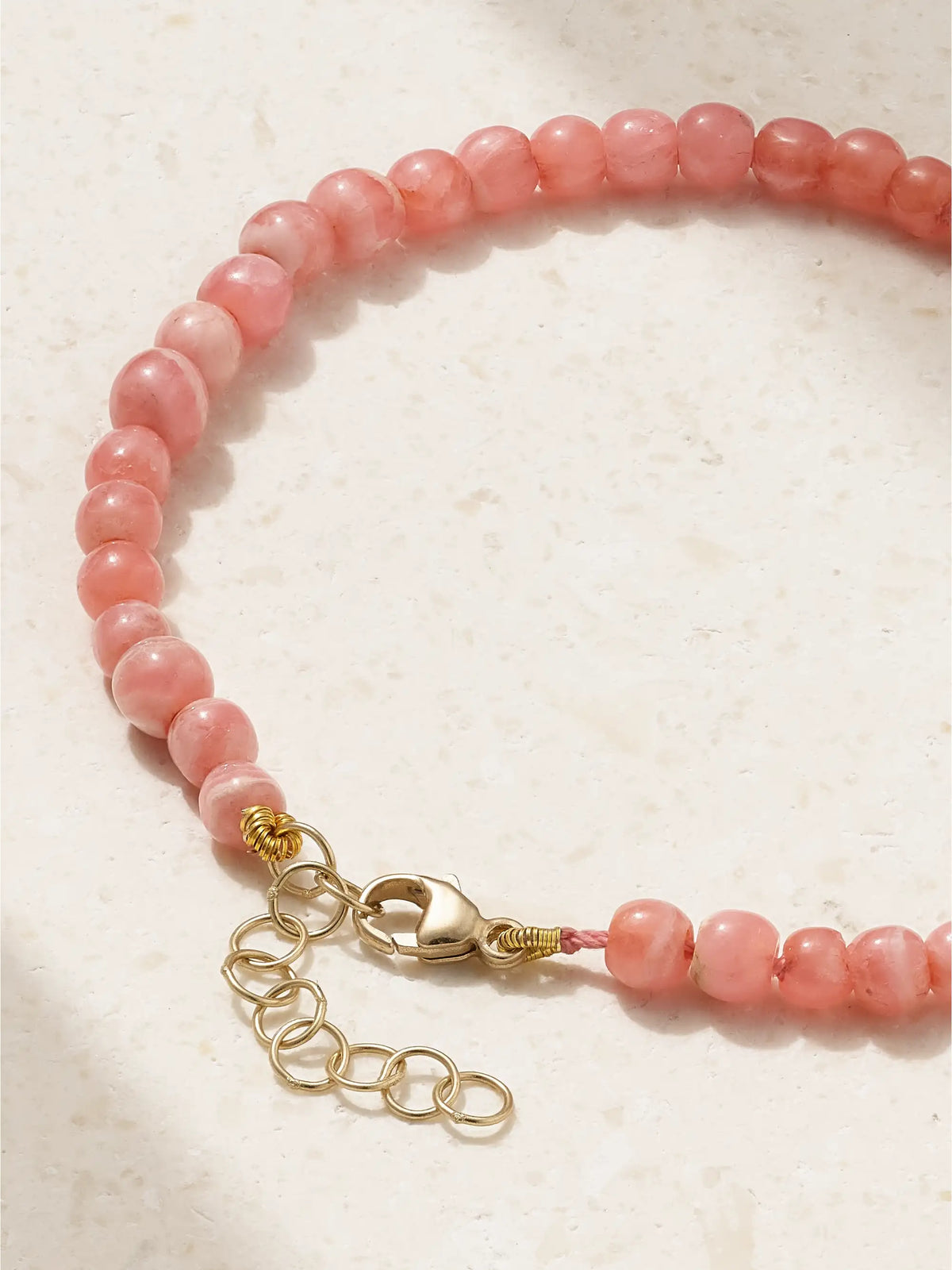 Gold Rhodochrosite Bracelet