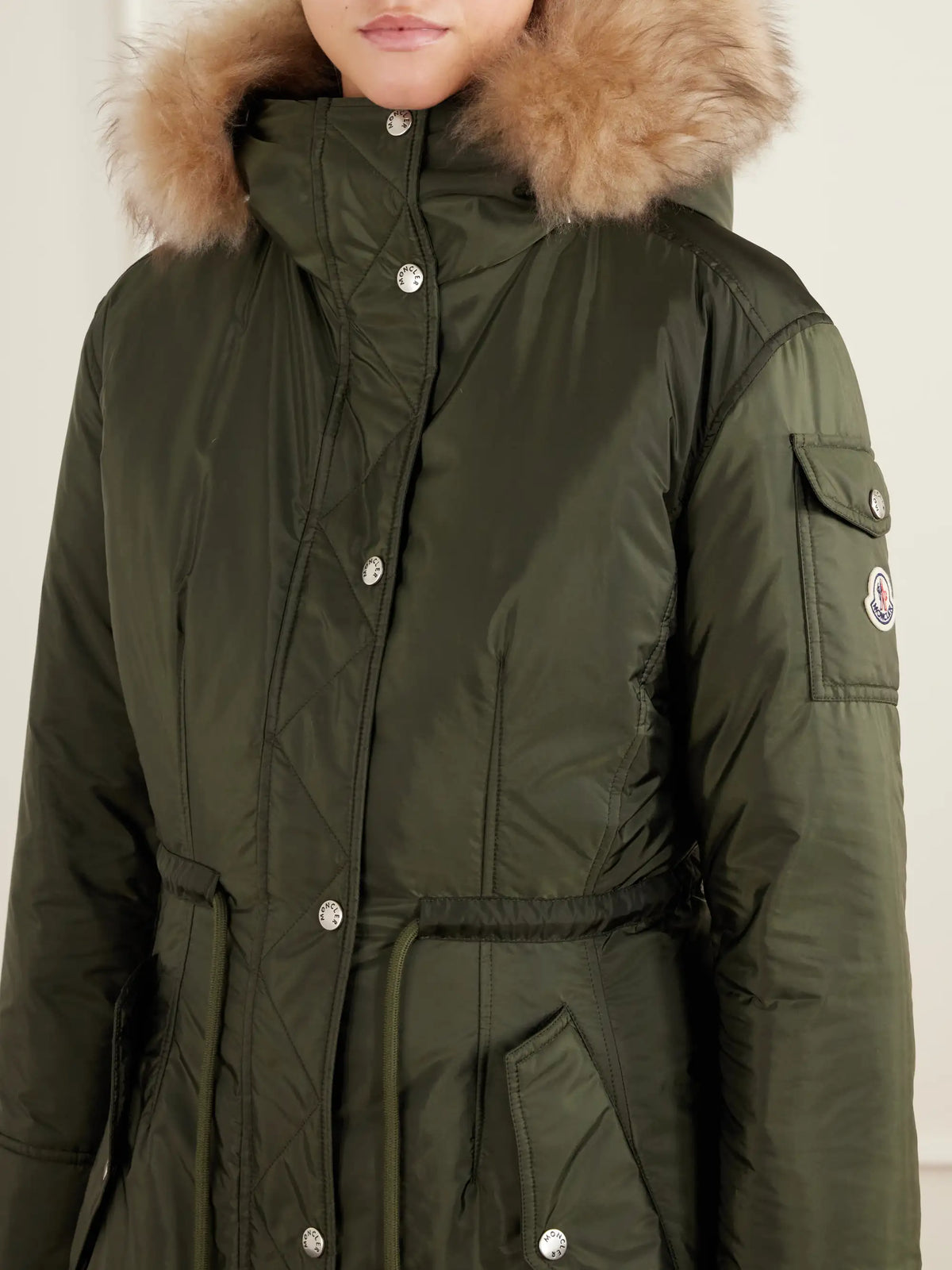 Moncler Moustique Shearling-trimmed Shell Jacket
