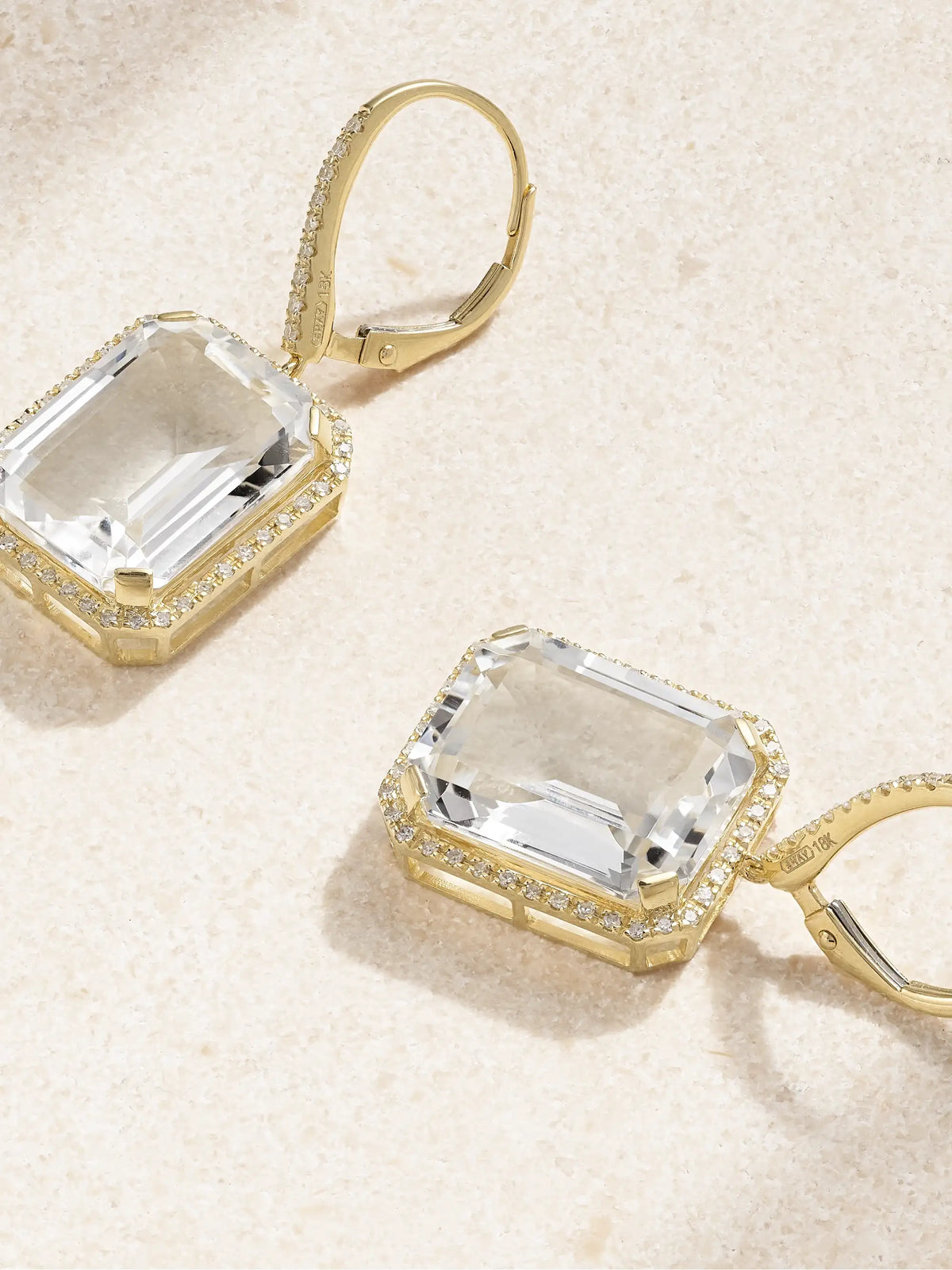Portrait 18-karat Gold, Topaz And Diamond Earrings