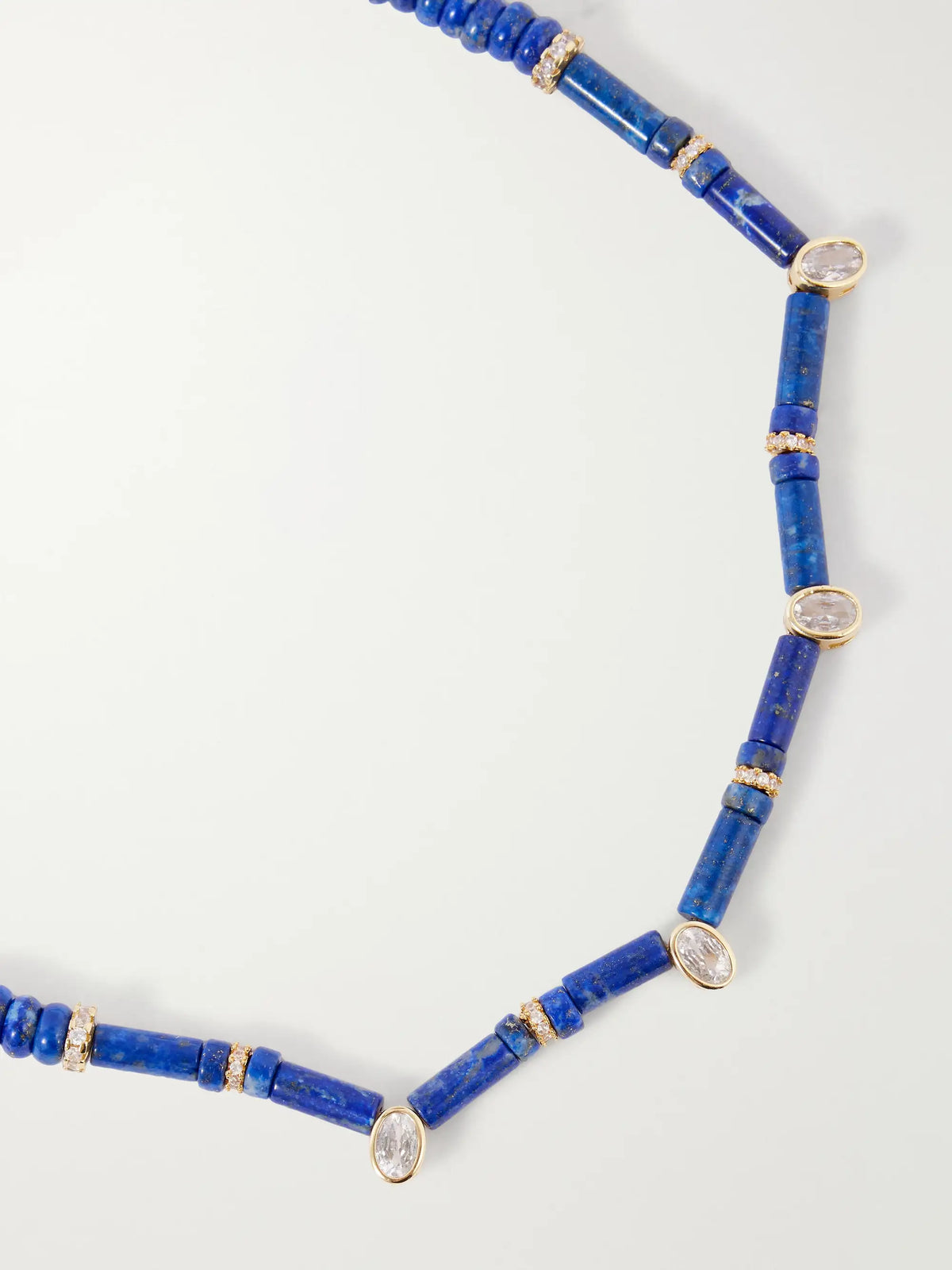 Martha Calvo Lapis Lazuli And Crystals Beaded Necklace