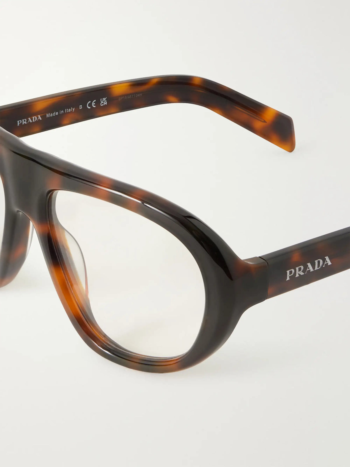Prada Eyewear Aviator-style Tortoiseshell Acetate Optical Glasses
