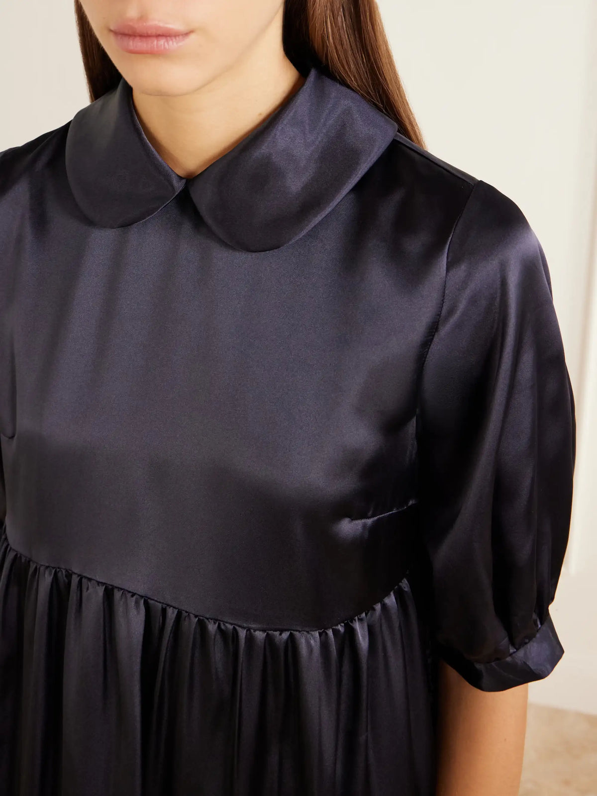 Comme des Garçons GIRL Tiered Satin Midi Dress