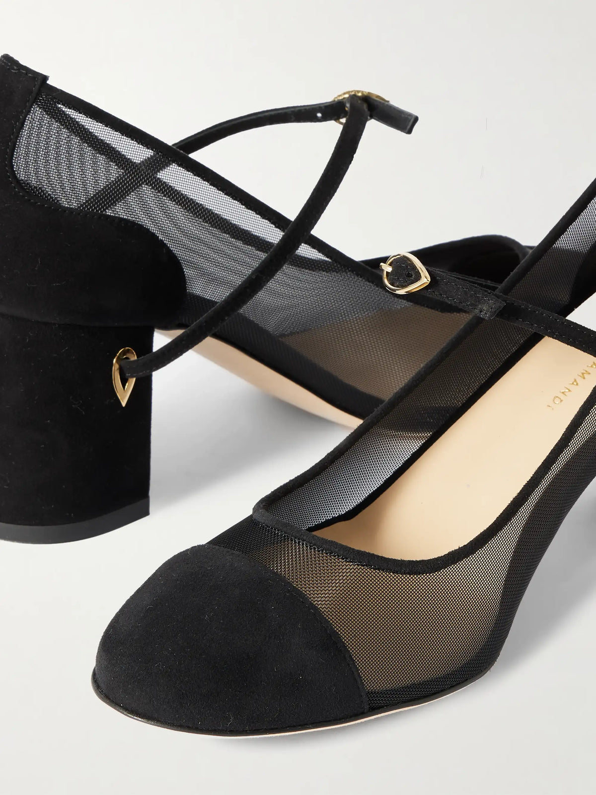 Paolo 65 Mesh And Suede Pumps