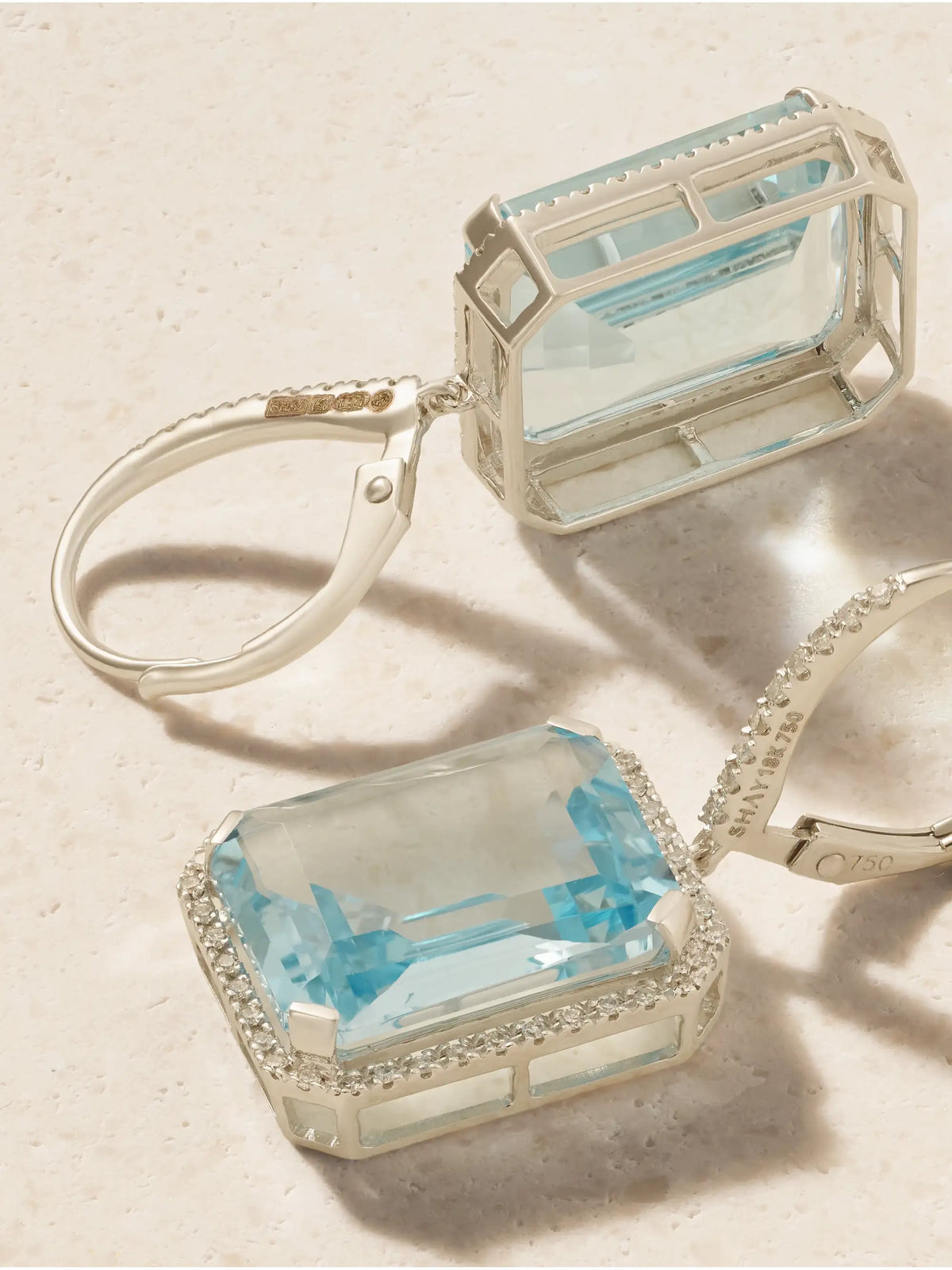 SHAY 18-karat White Gold, Crystal And Diamond Earrings