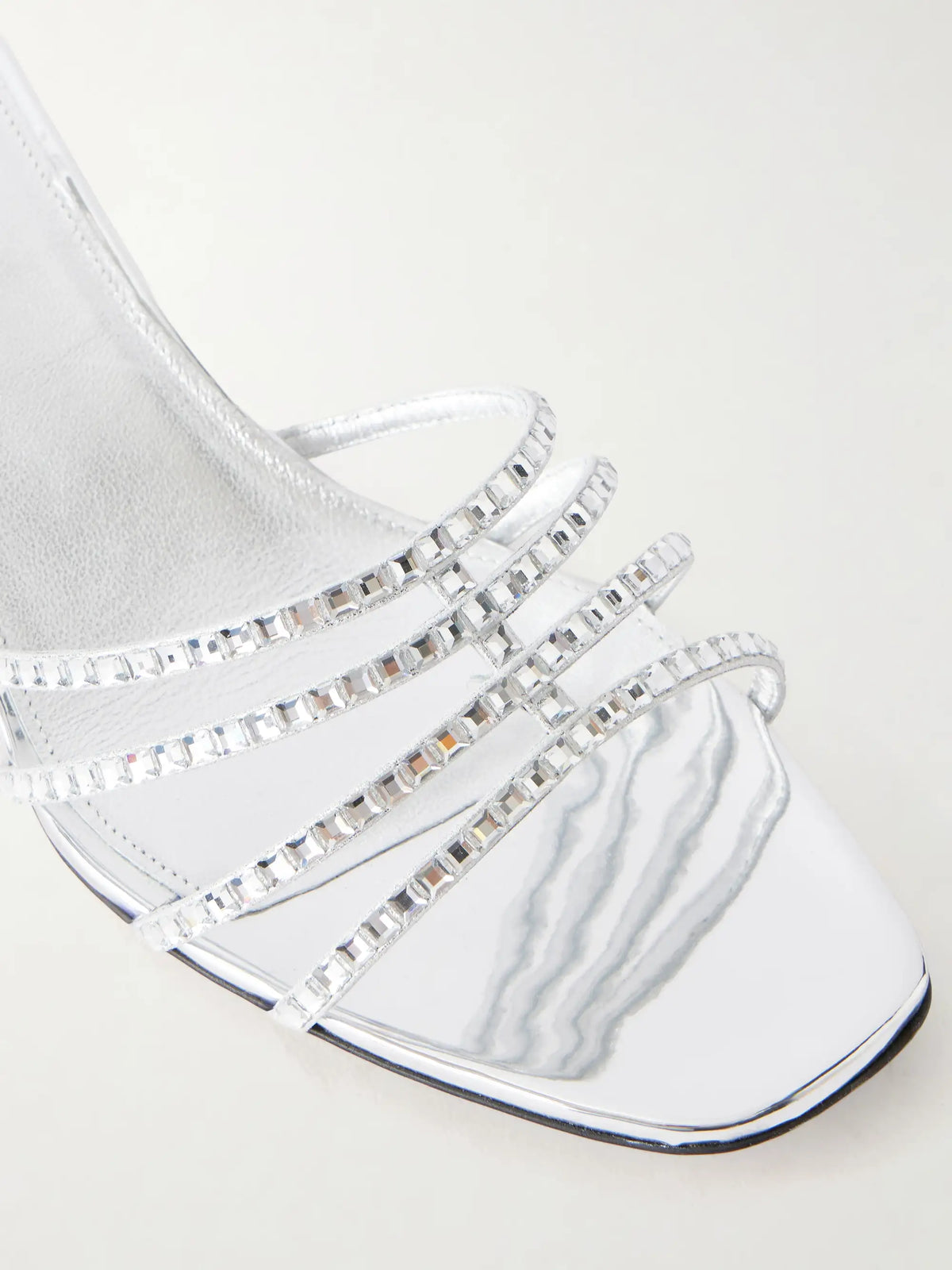 Sensation 35 Embellished Metallic Leather Mule