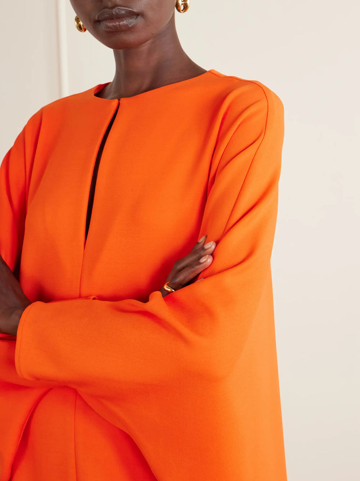 Draped Crepe Gown