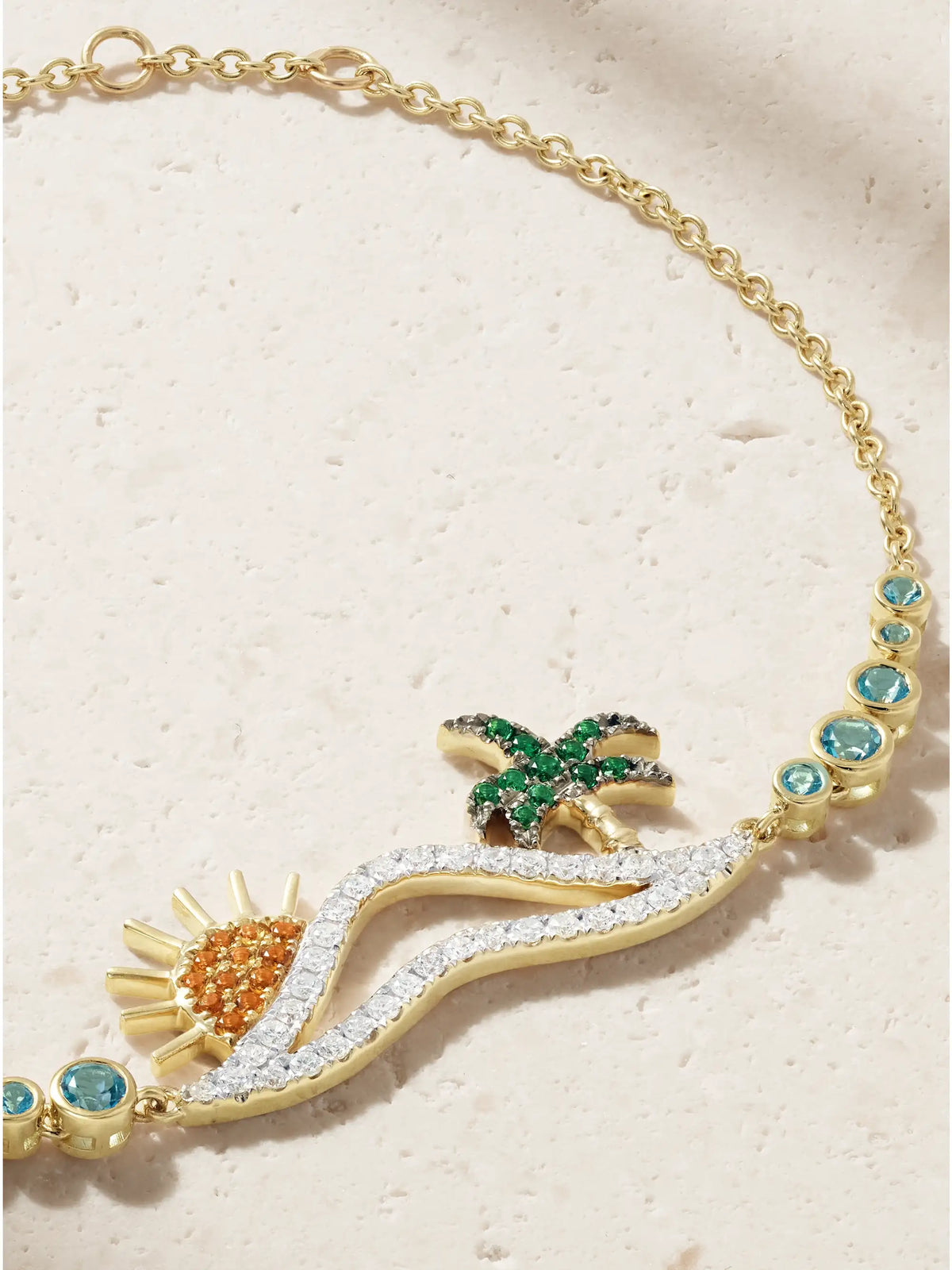 La Plage 9-karat Gold Multi-stone Bracelet