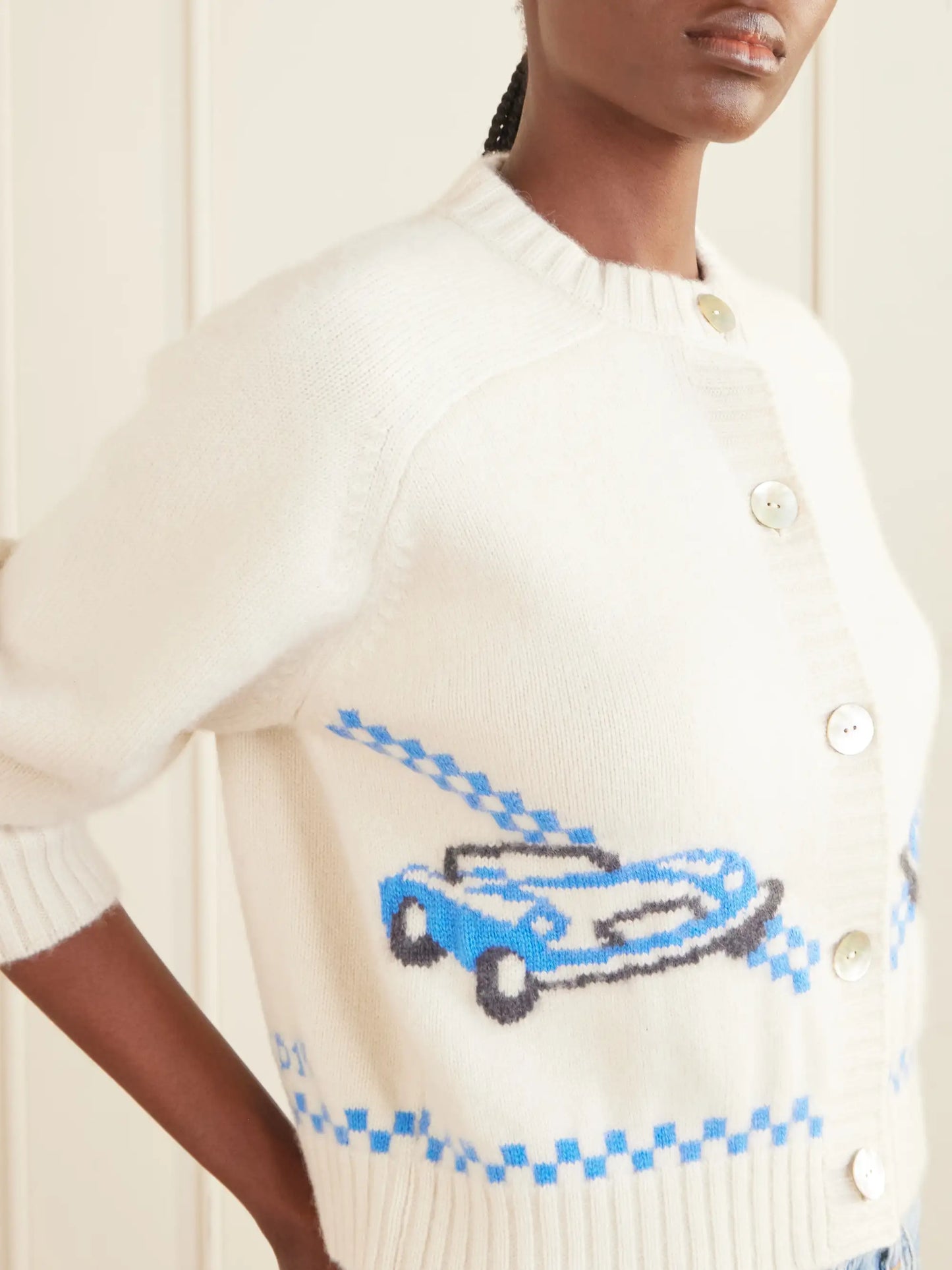 Embroidered Cashmere Cardigan