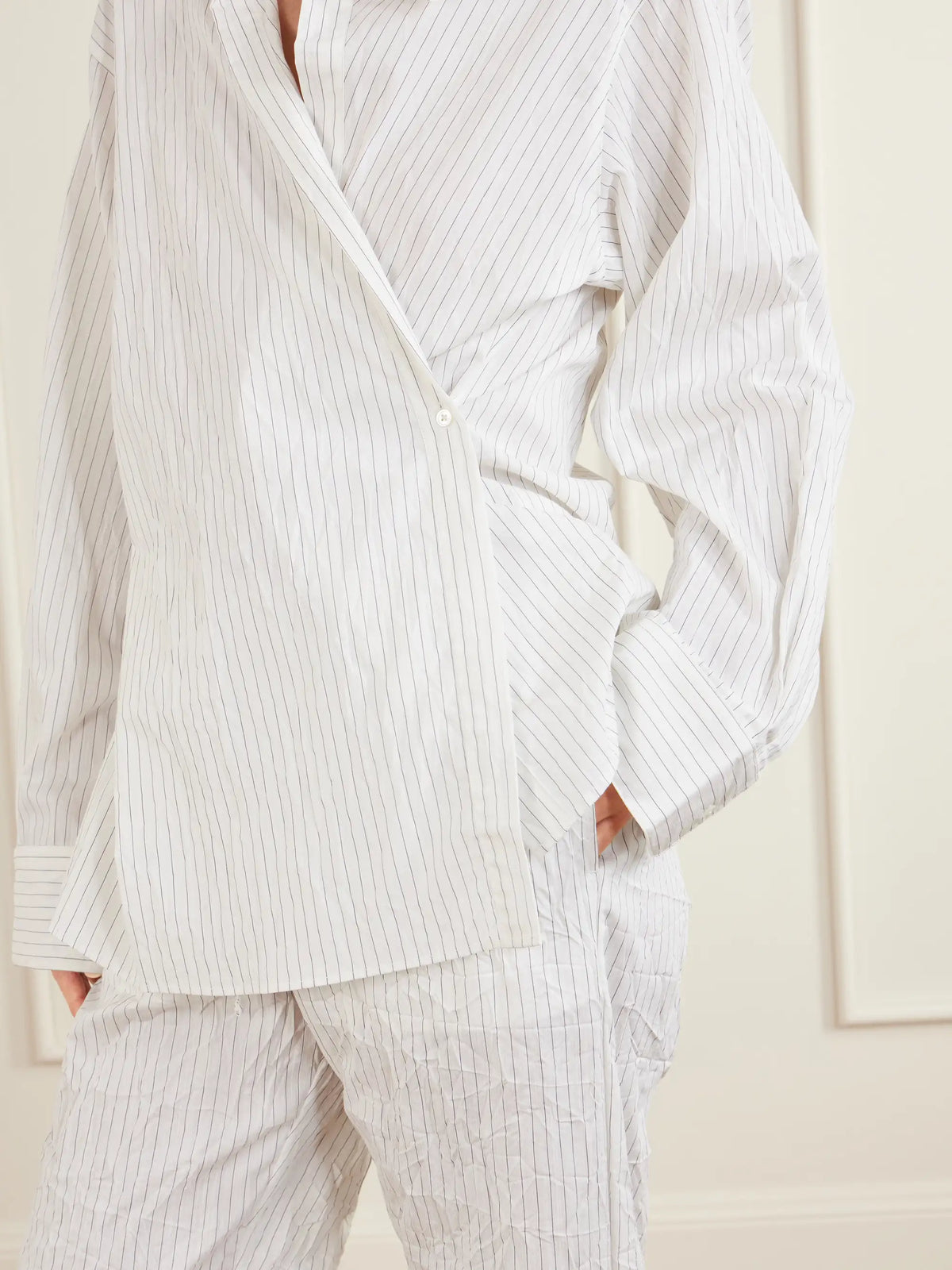 RÓHE Striped Crepon Shirt