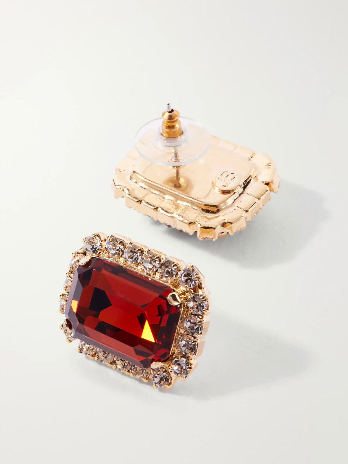 Jennifer Behr Diana Gold-plated Topaz And Crystal Earrings