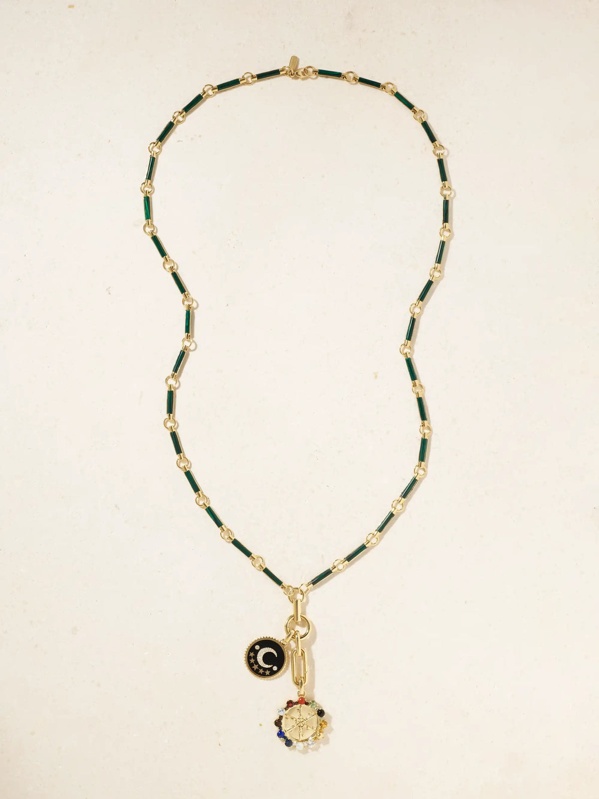 18-karat Gold And Enamel Multi-stone Necklace
