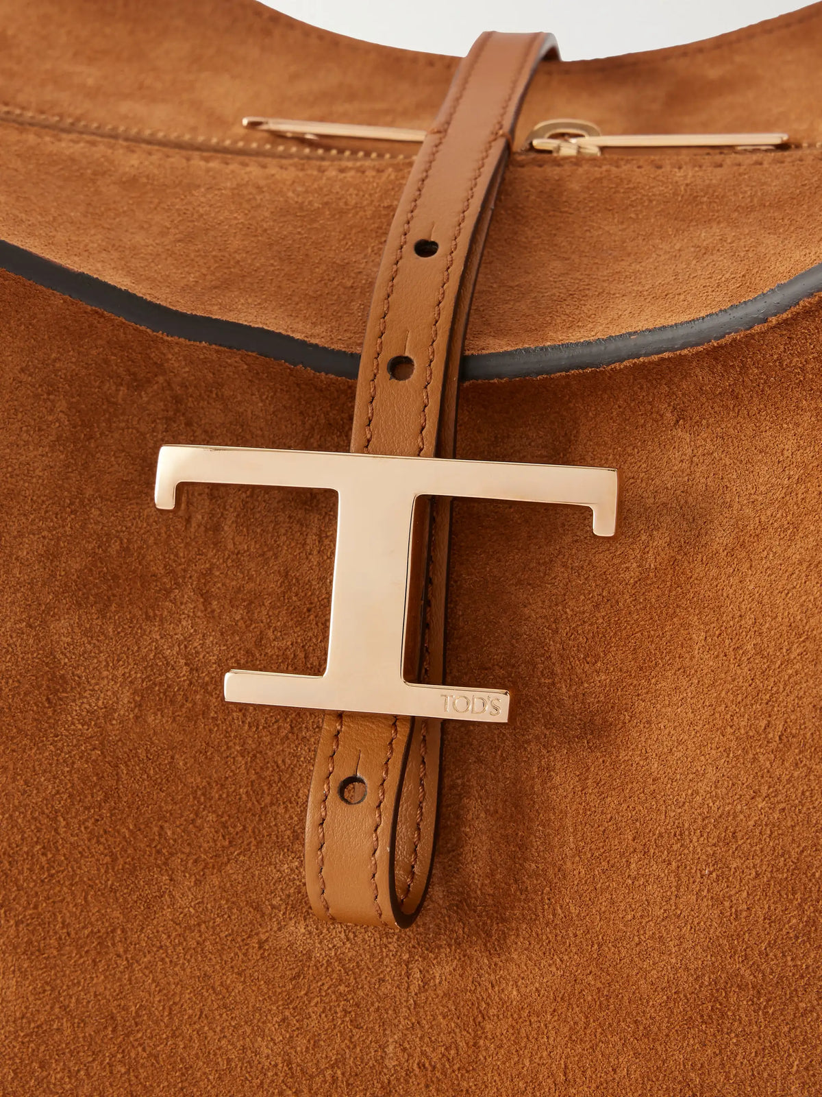 T Timeless Small Suede Shoulder Bag