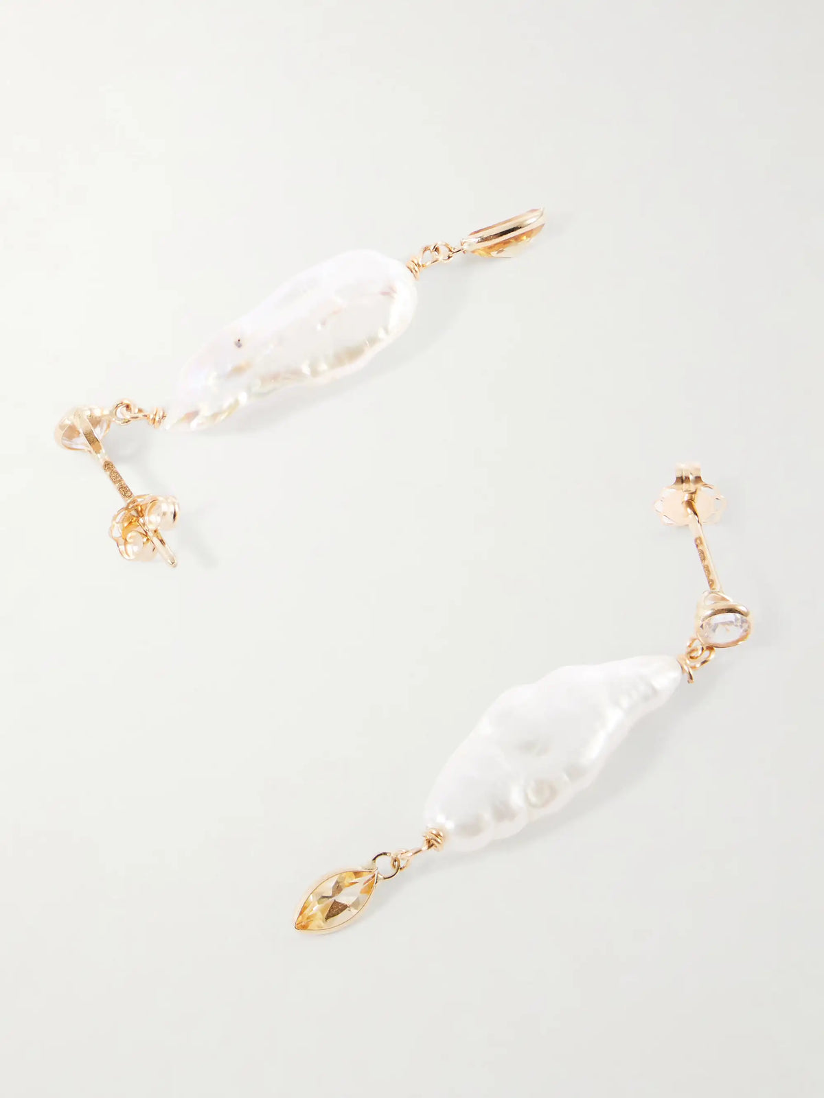 Marisol 14-karat Gold, Citrine, Sapphire And Pearl Earrings