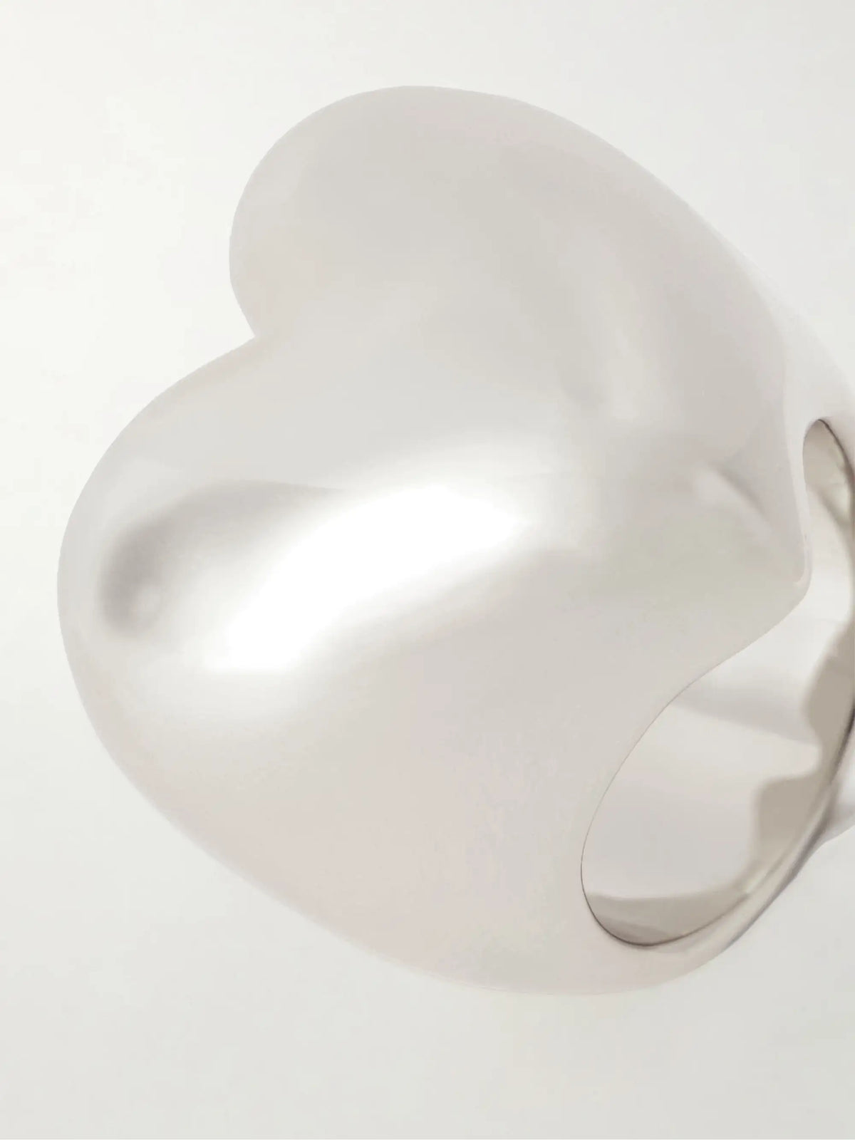 Puffy Heart Silver-plated Ring