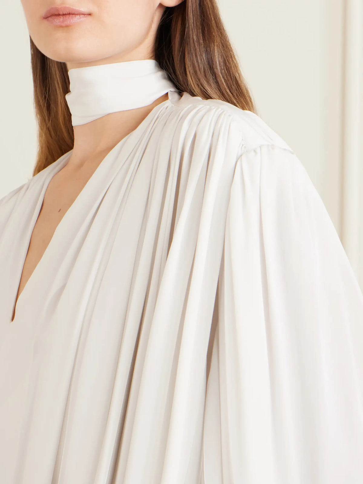 Allegra Belted Silk Crepe De Chine