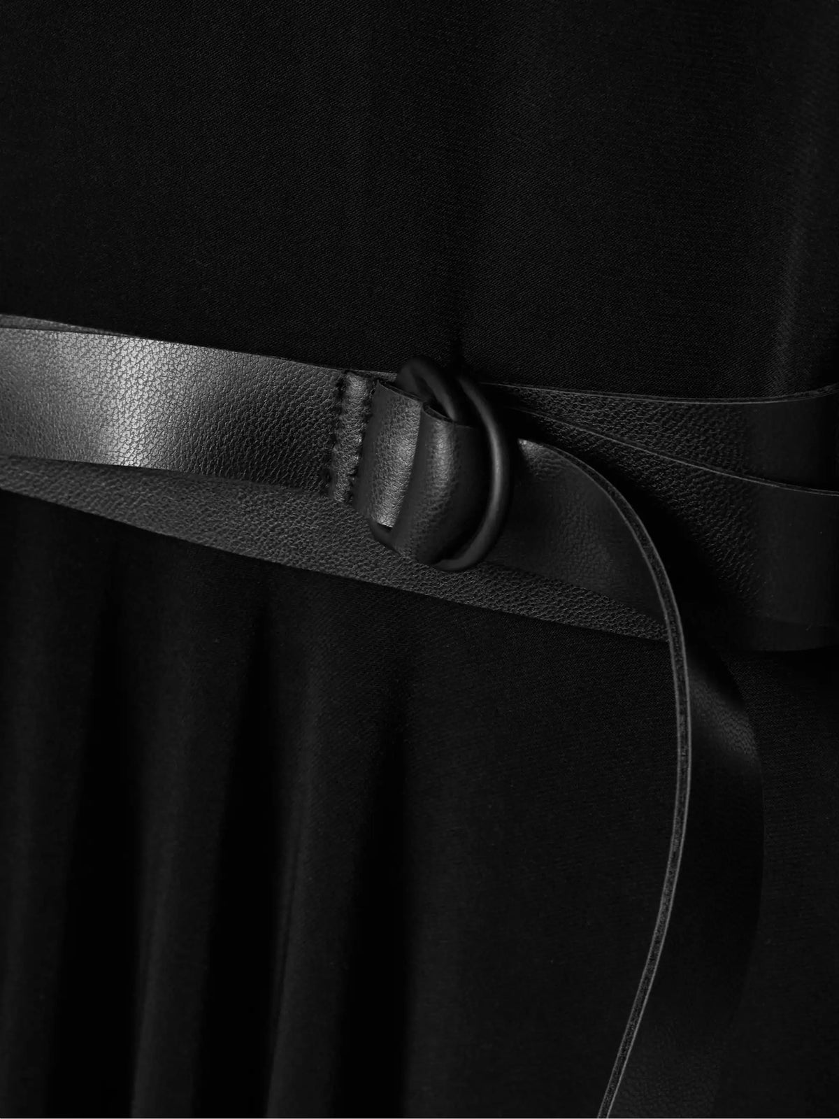 Belted Stretch-jersey Turtleneck Midi Dress