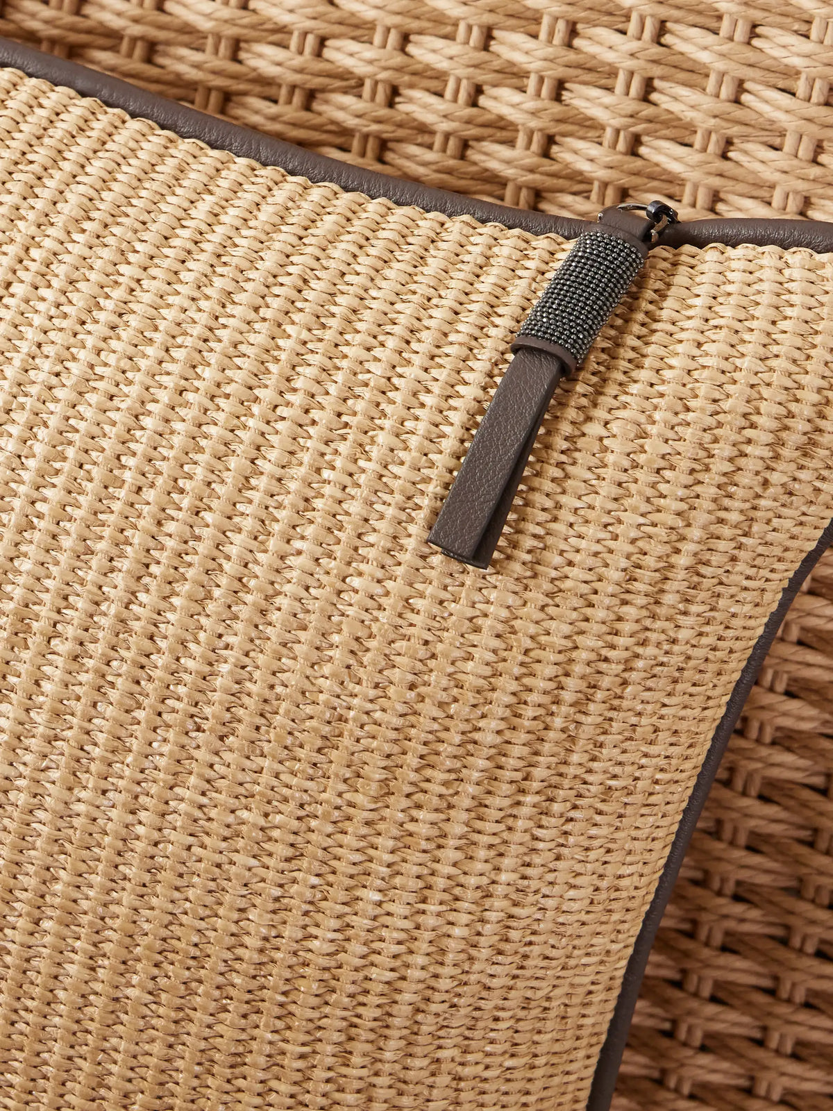 Raffia-effect Cushion