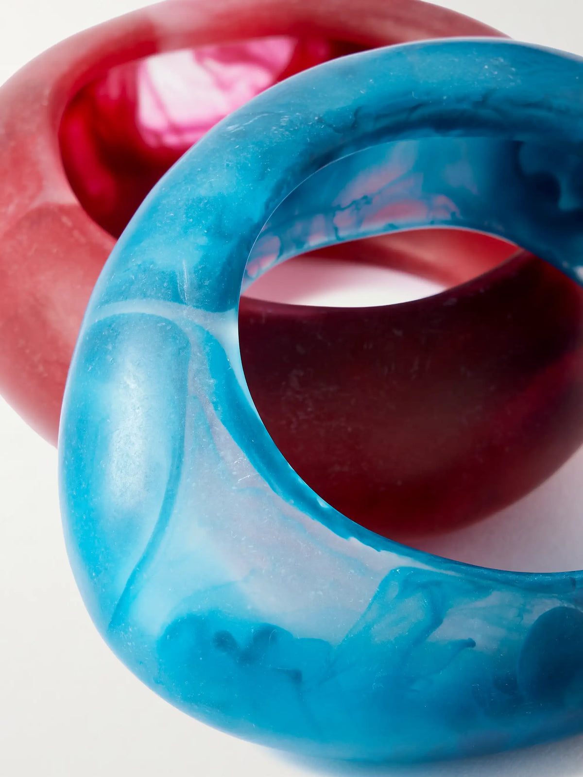 Rock Medium And Large Set Of Two Resin Bangles
