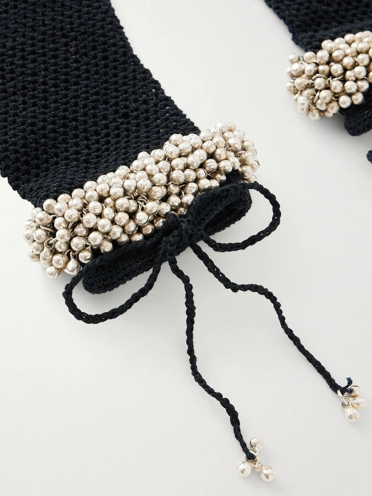 Yoshita 1967 Embellished Cotton Crochet-knit Gloves