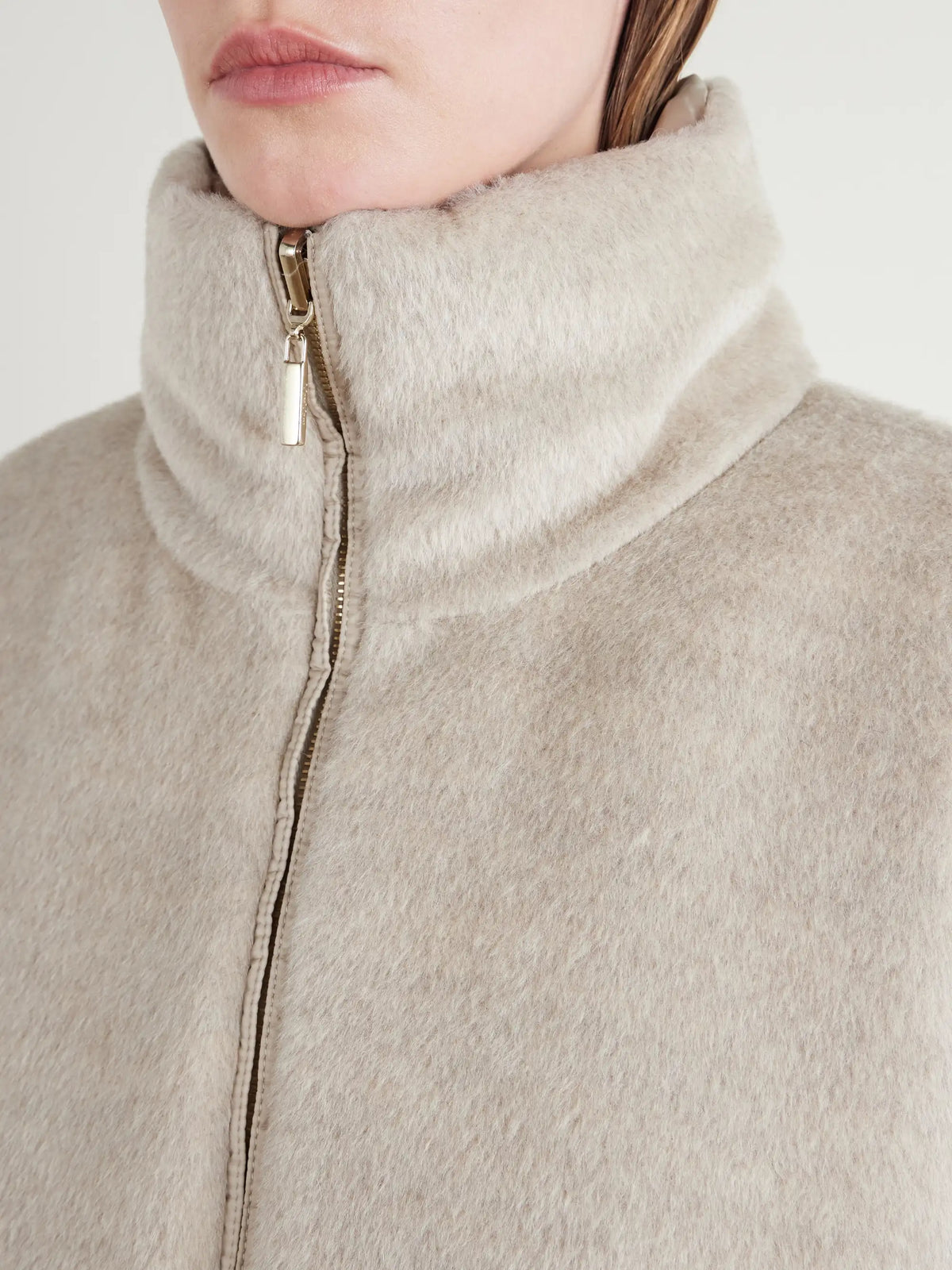 Max Mara Arancio Reversible Brushed Alpaca And Virgin Wool-blend And Shell Down Jacket