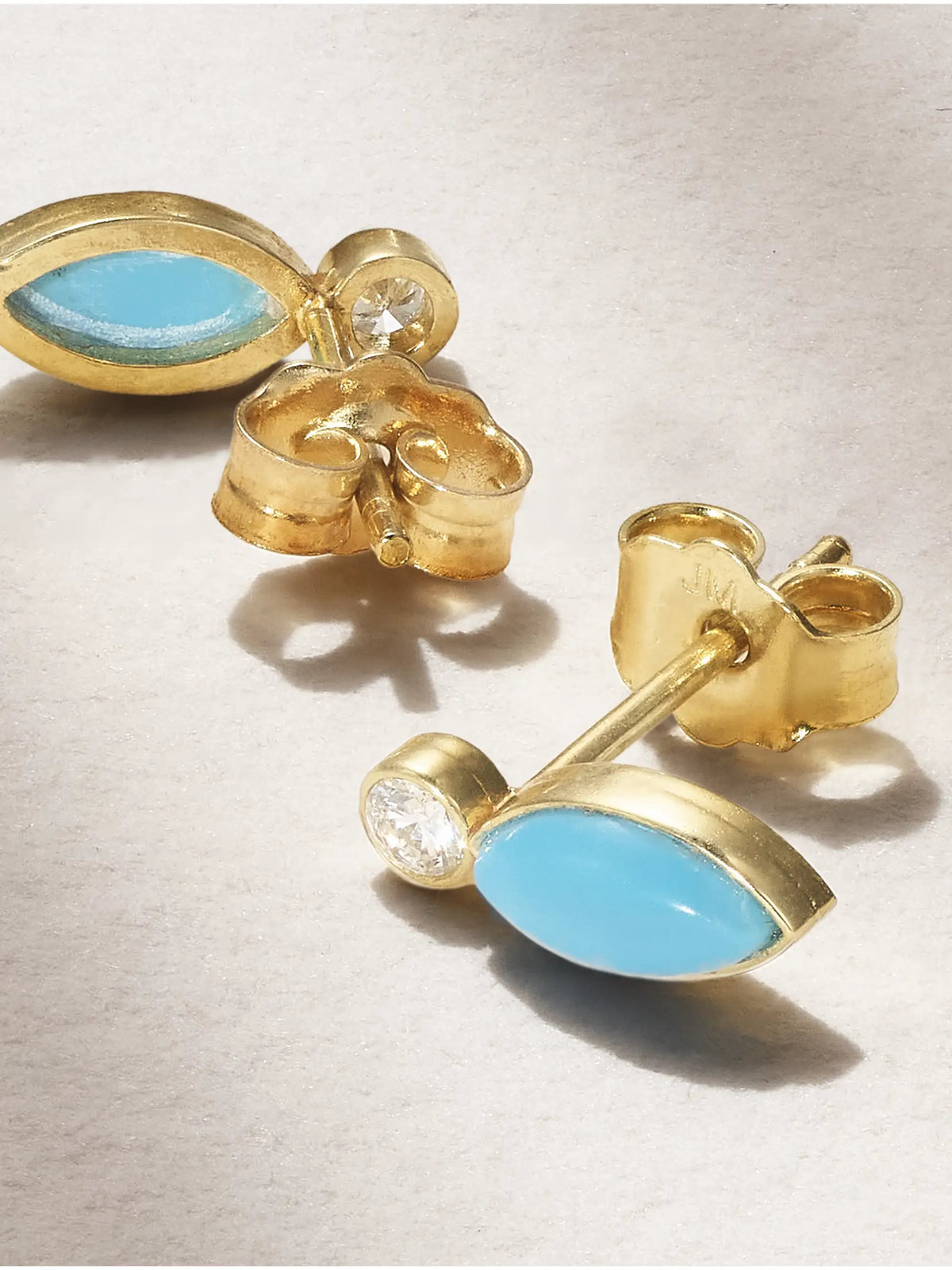 Jennifer Meyer 18-karat Gold, Turquoise And Diamond Earrings