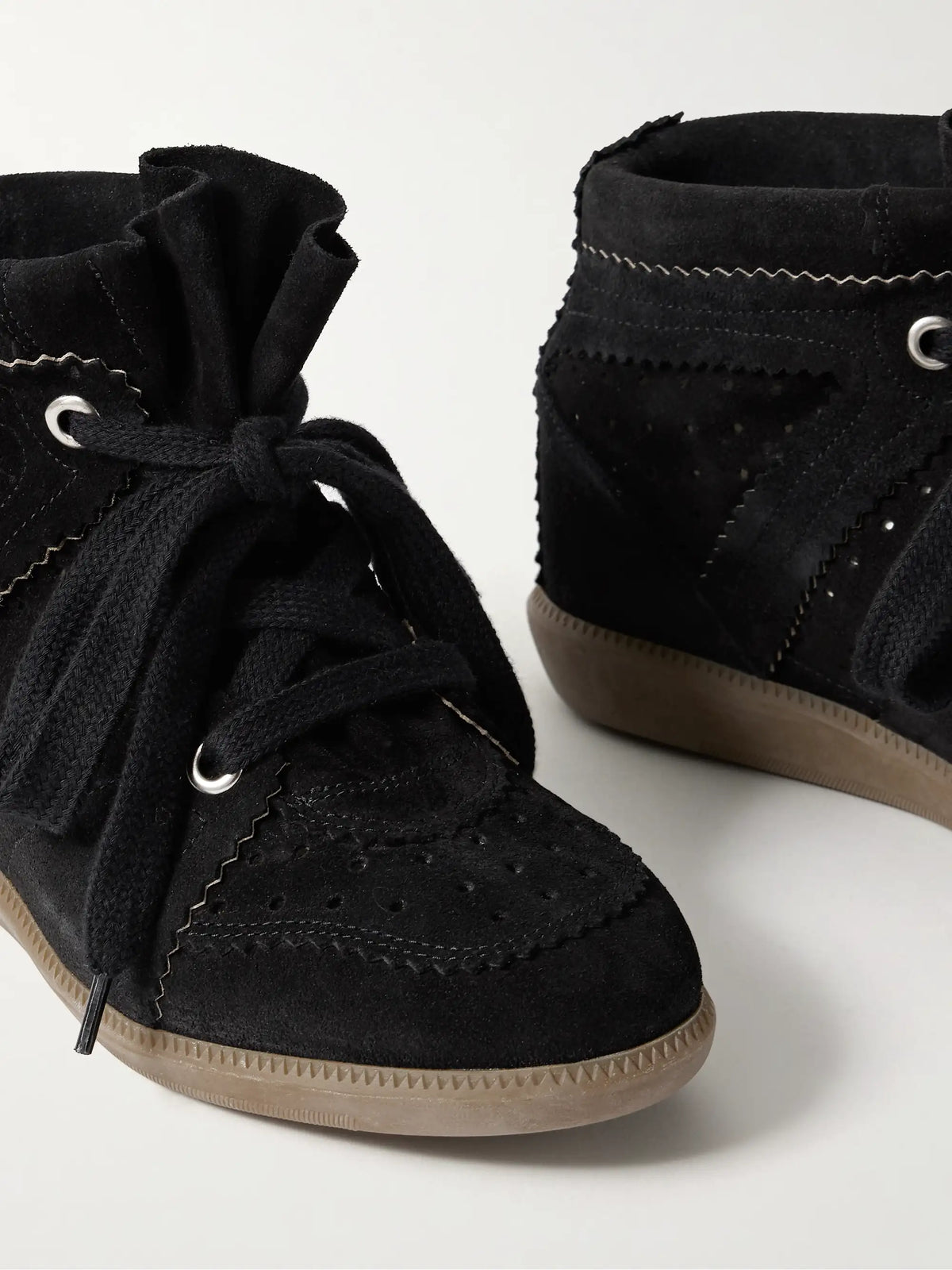 Bobby Suede Wedge Sneakers