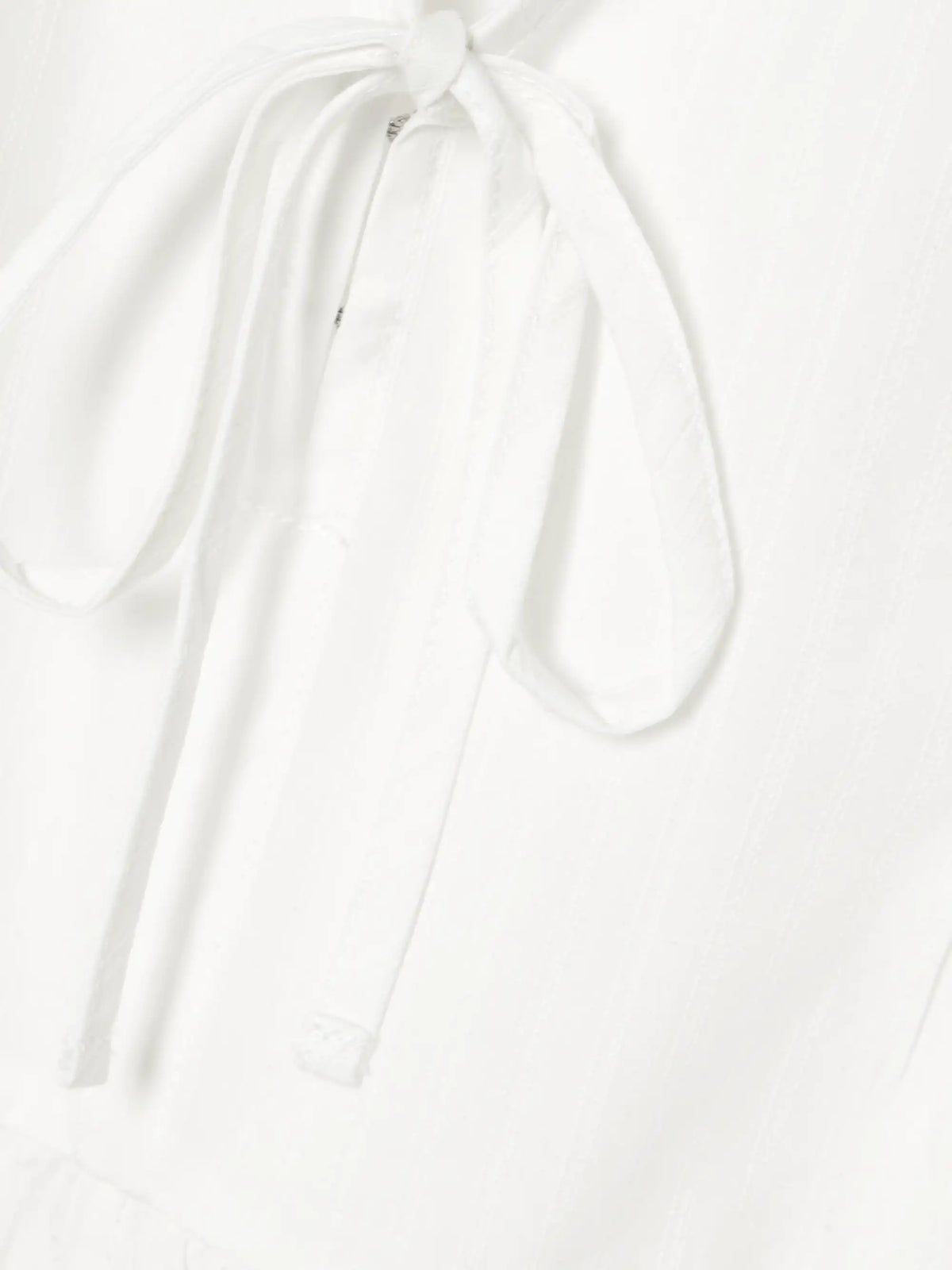 Deiji Studios Pintucked Tie-detailed Organic Cotton Mini Dress