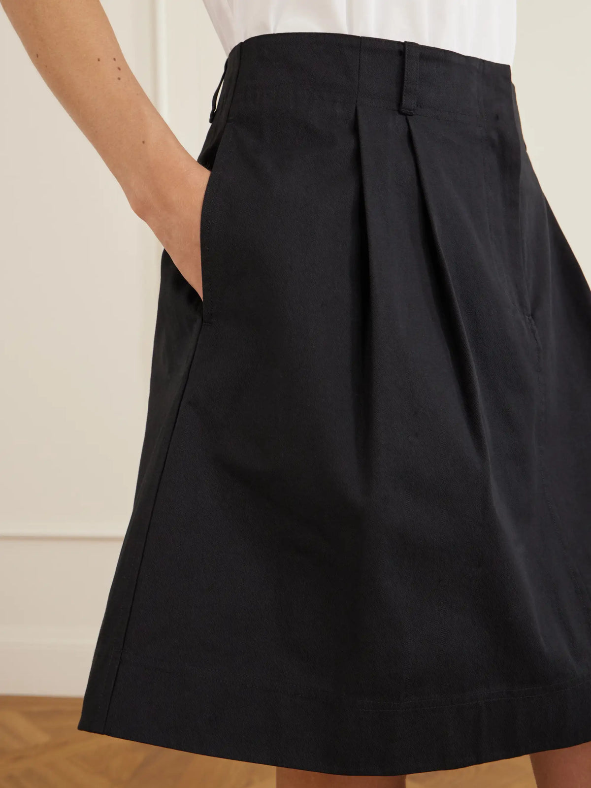 Cotton And Lyocell-blend Mini Skirt