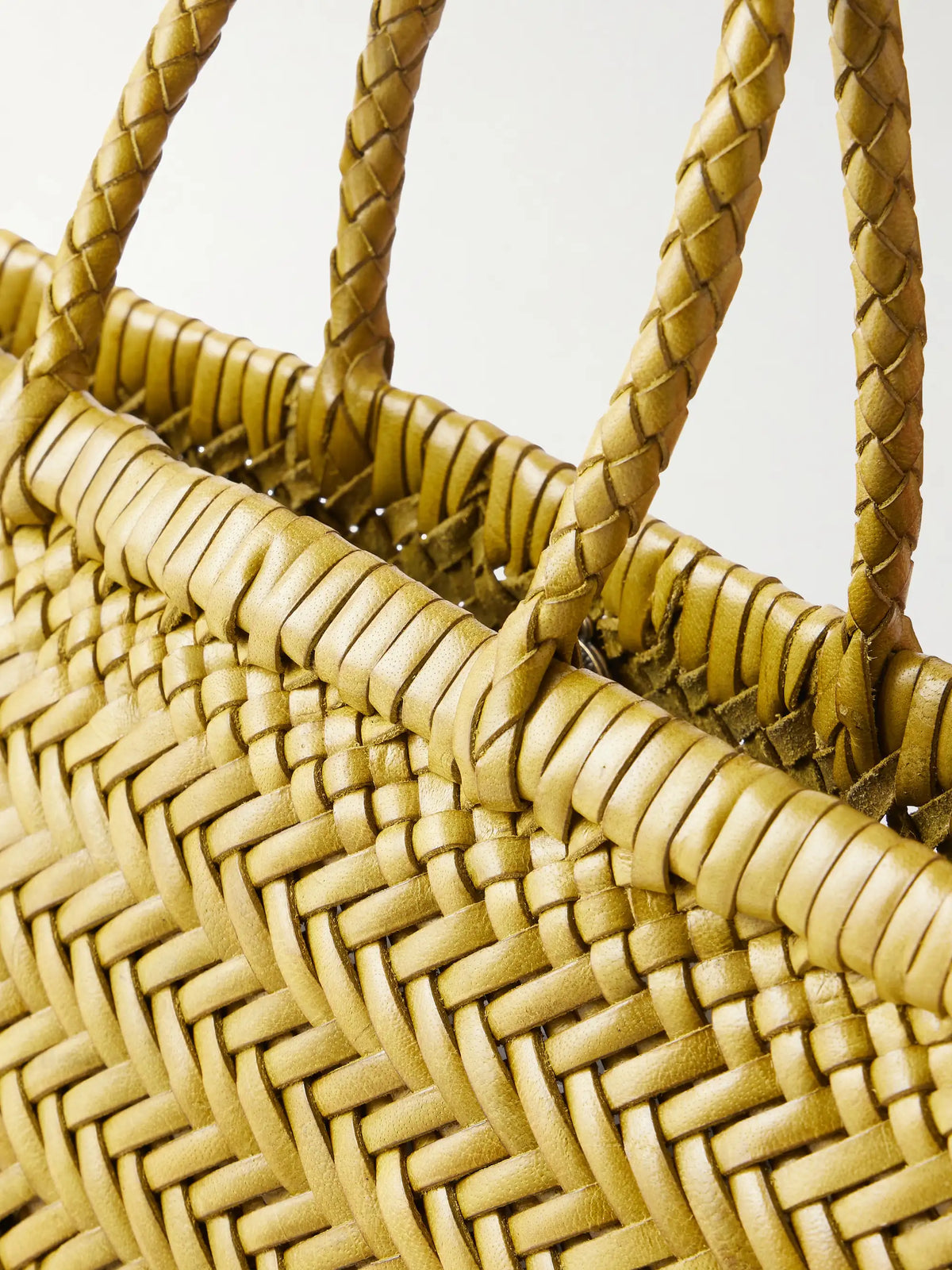 Gora Mini Woven Leather Tote