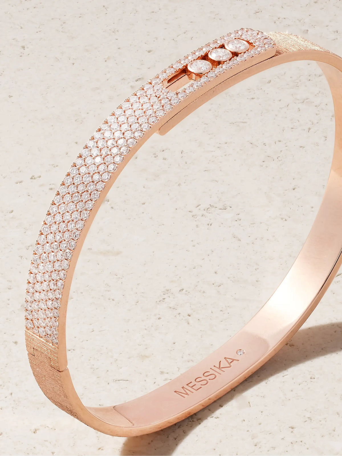 Move Noa Ciselé 18-karat Rose Gold Diamond Bangle