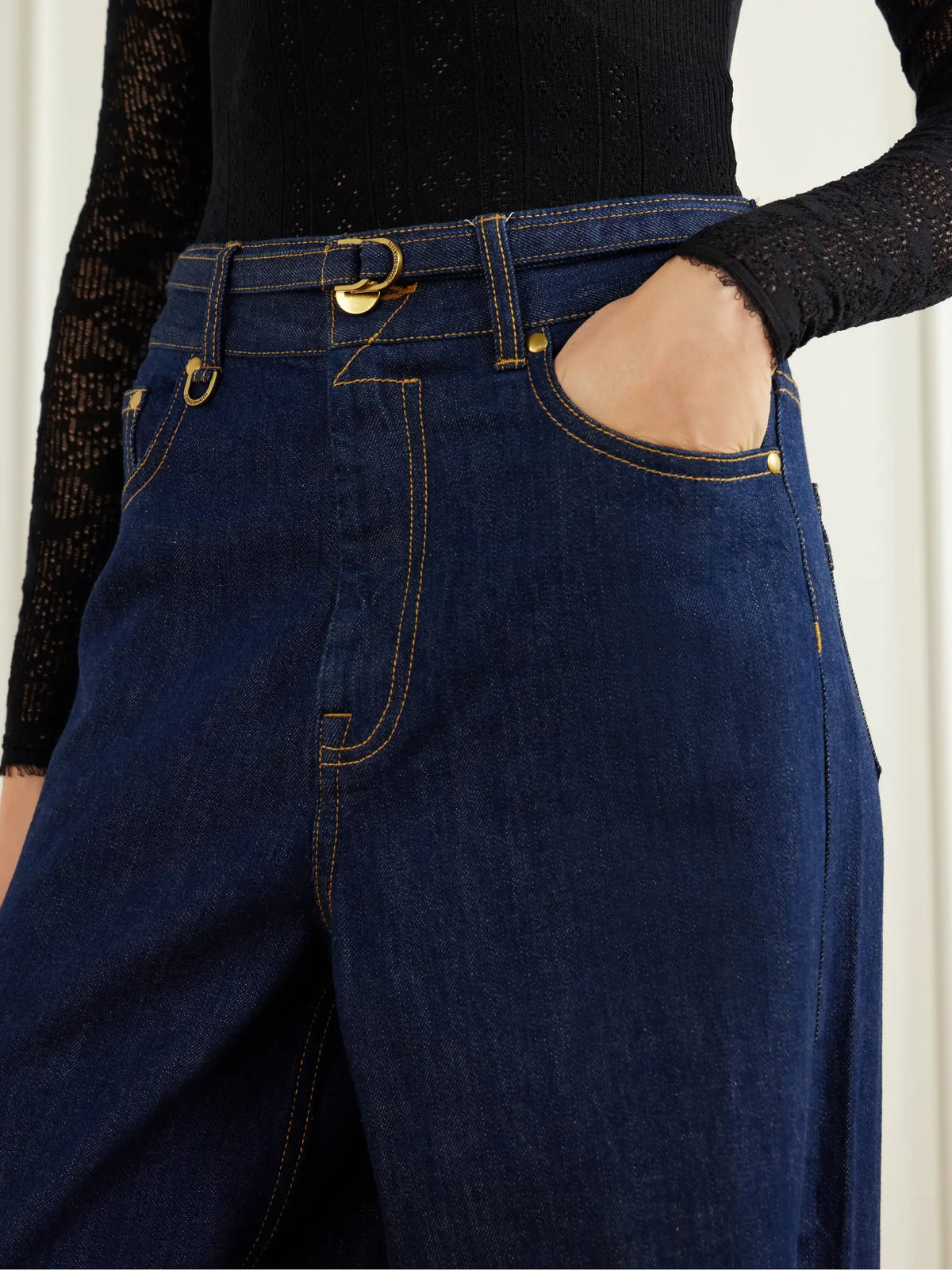 Zimmermann Belted Flared Jeans