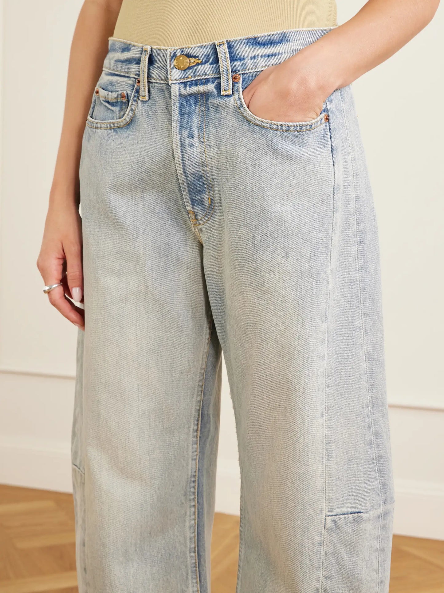 Slim Lasso High-rise Wide-leg Jeans