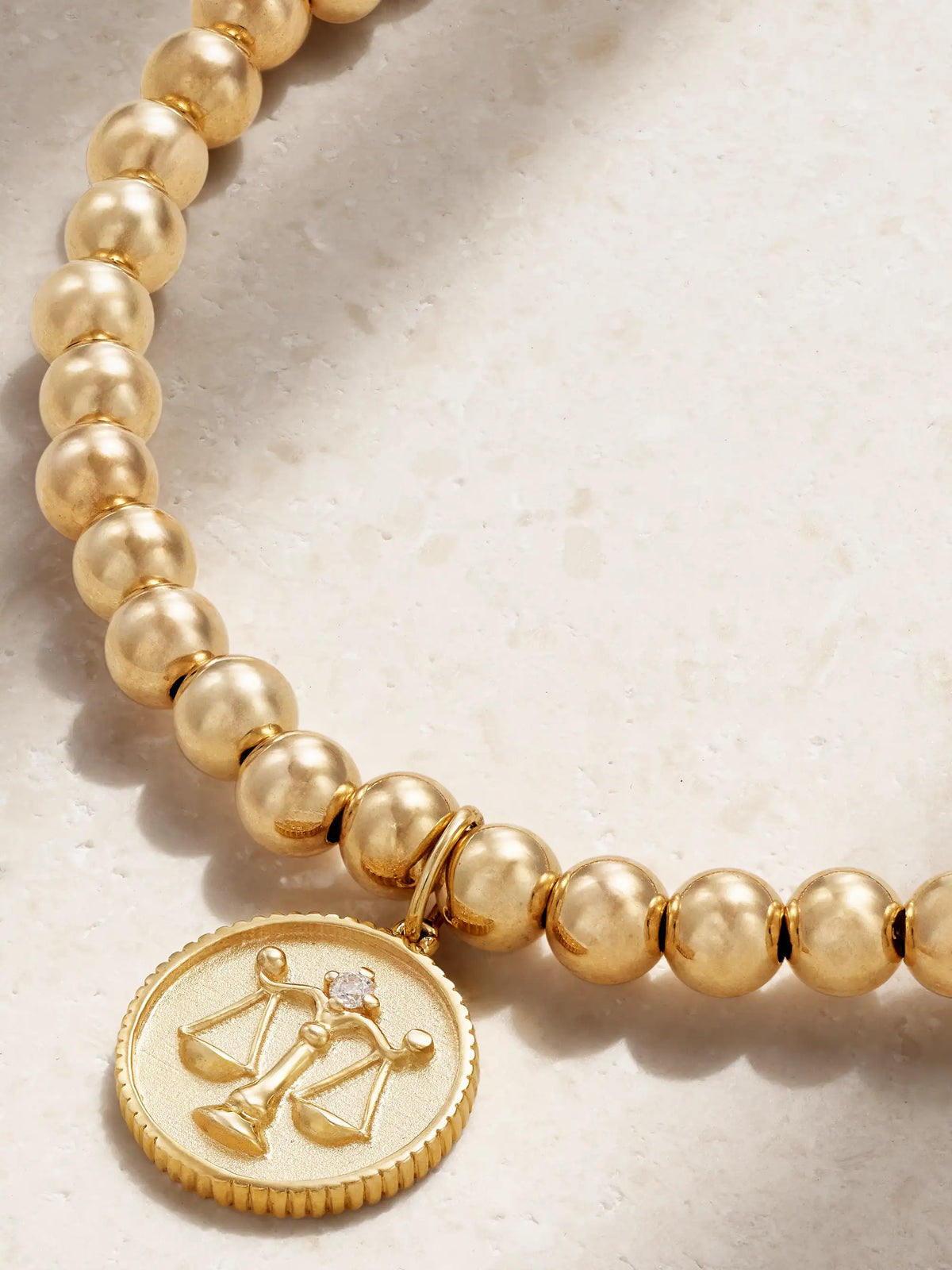 Libra 14-karat Gold Diamond Bracelet