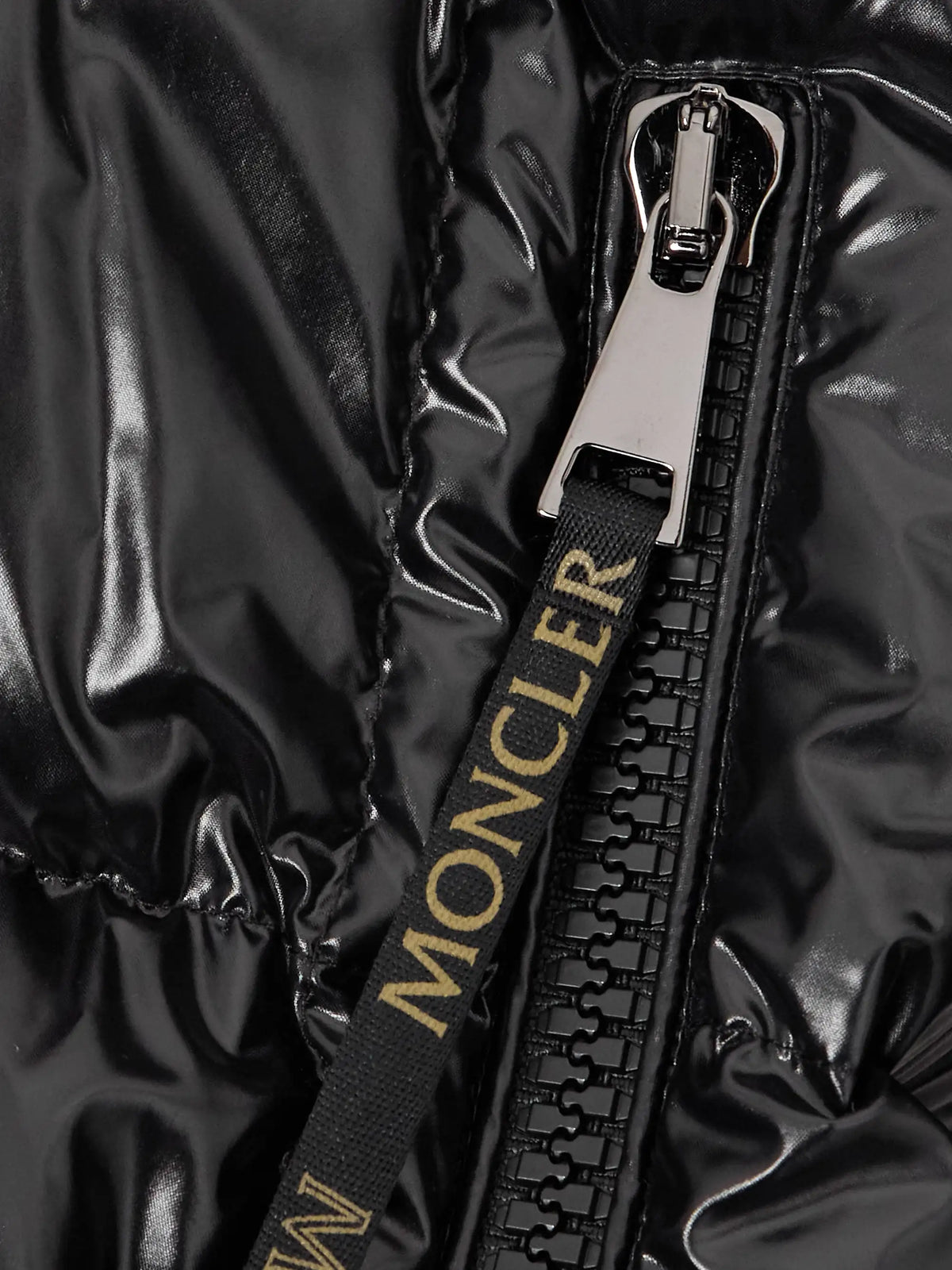 Hooded Quilted Glossed-shell Down Jacket