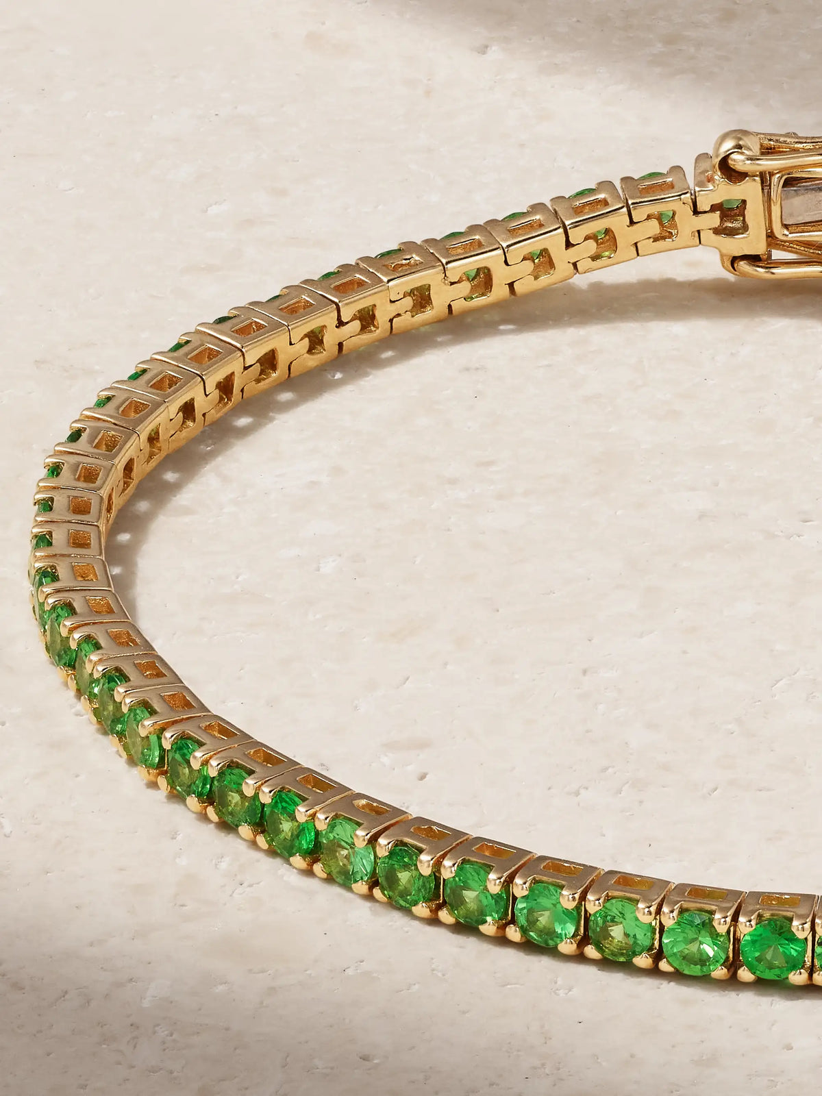 14-karat Gold Tsavorite Tennis Bracelet