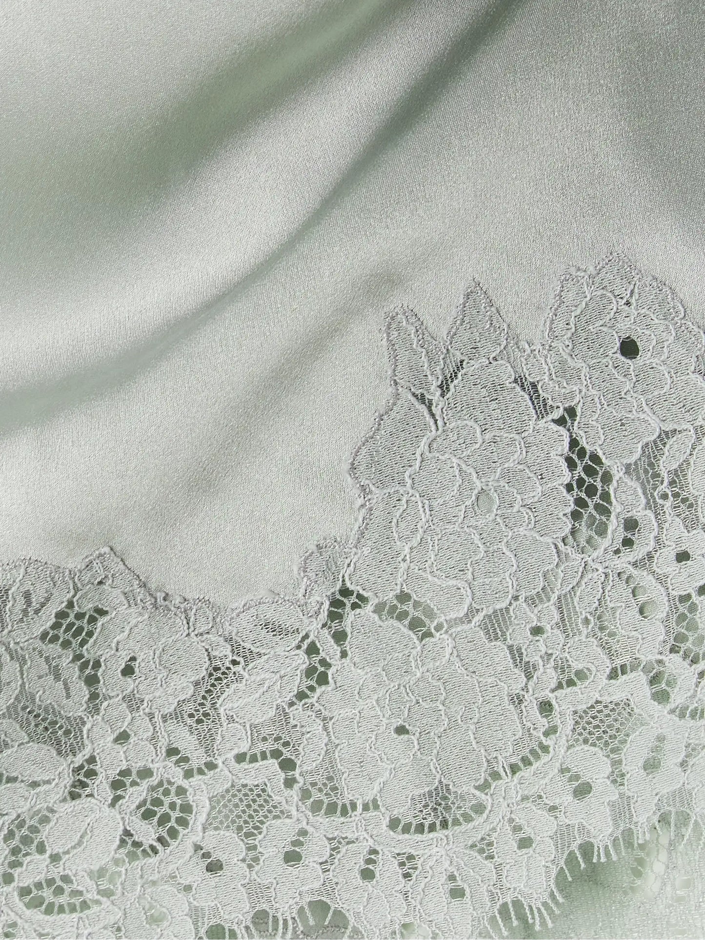 Giuliette Lace-trimmed Floral-print Silk-charmeuse Skirt