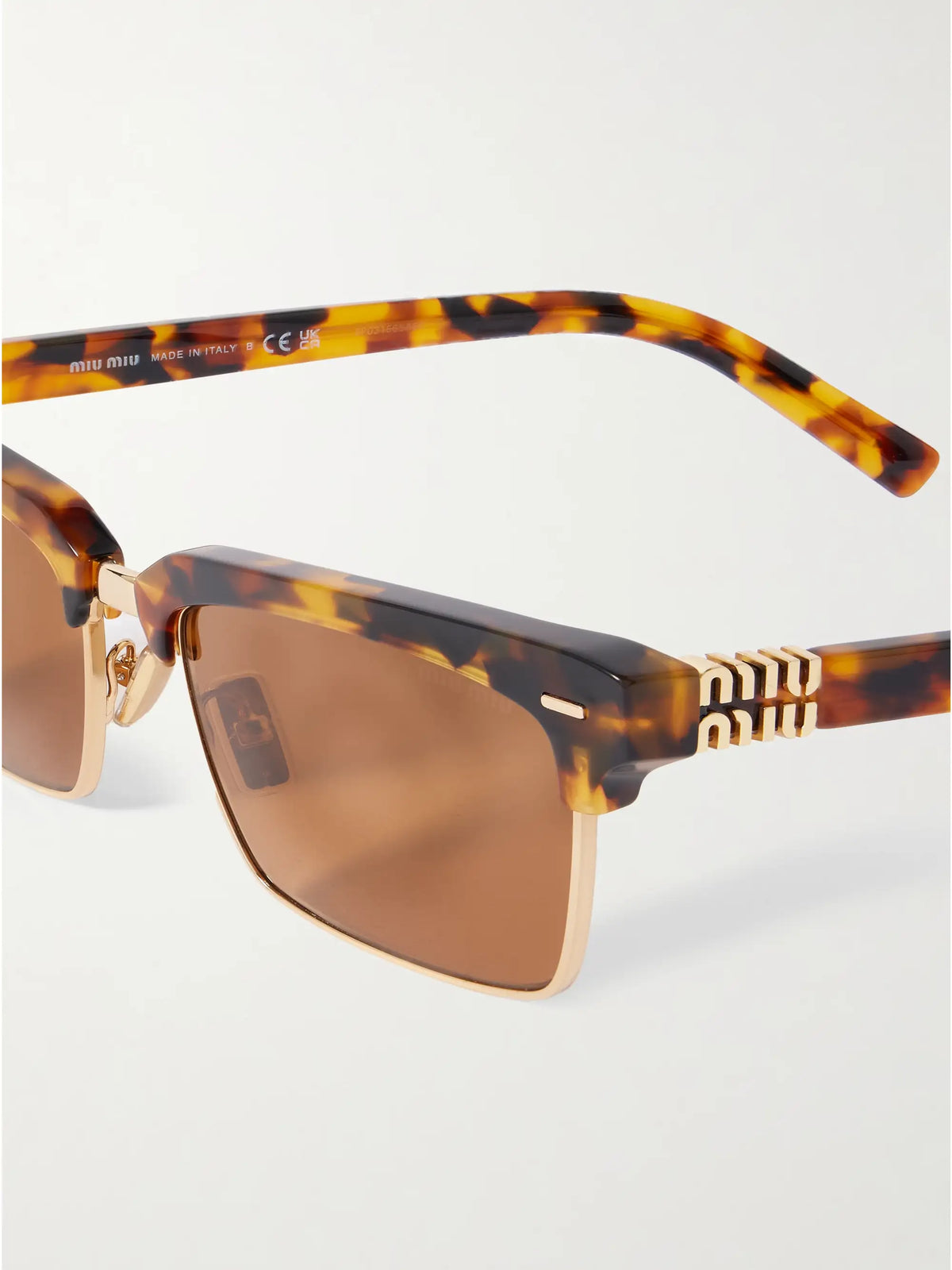 Square-frame Tortoiseshell Acetate And Gold-tone Sunglasses