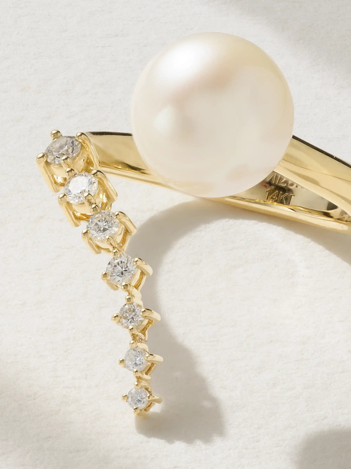 14-karat Gold, Pearl And Diamond Ring