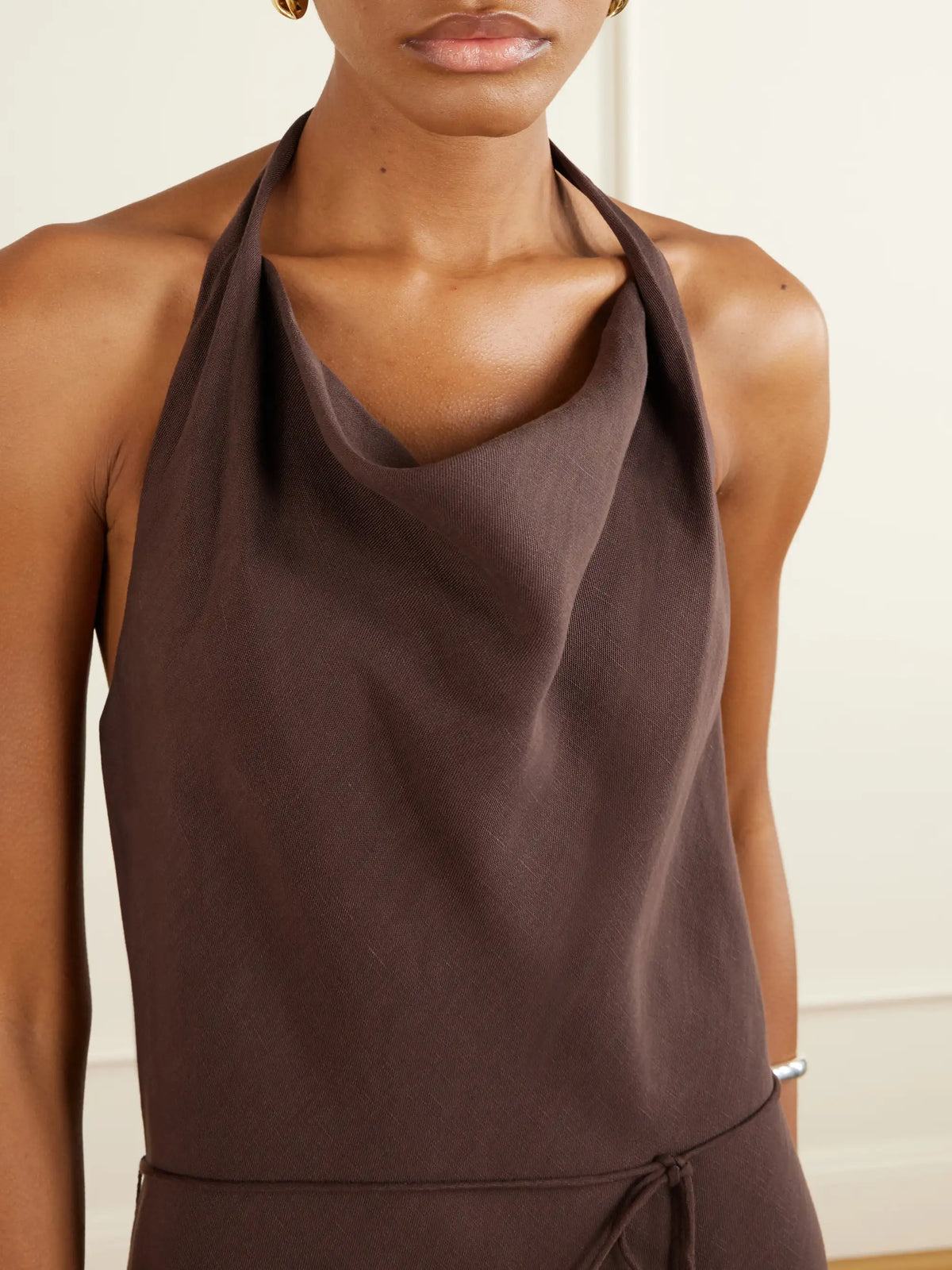 Faithfull Izaro Tencel And Linen-blend Maxi Dress