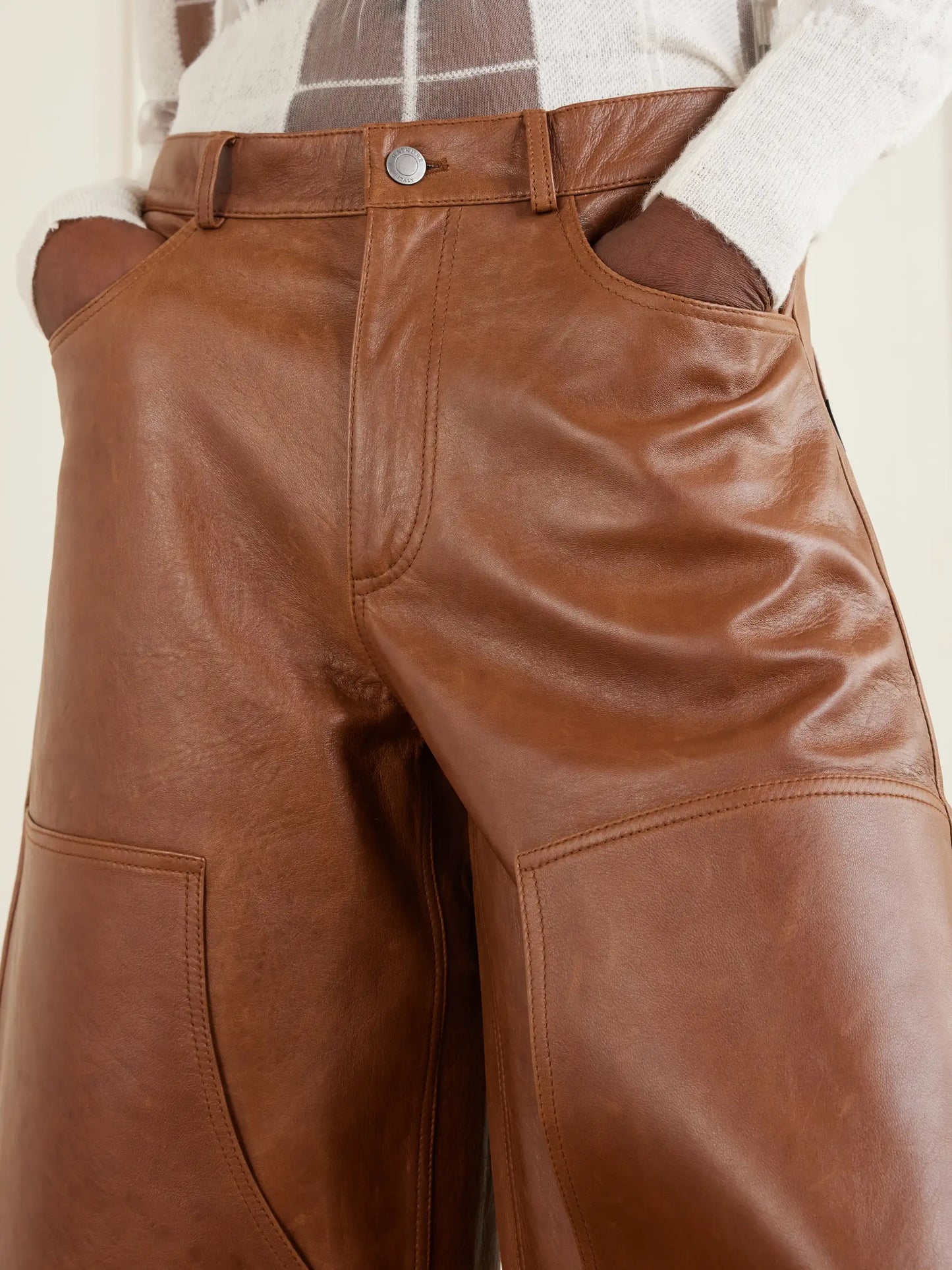 Legacy Leather Wide-leg Shorts