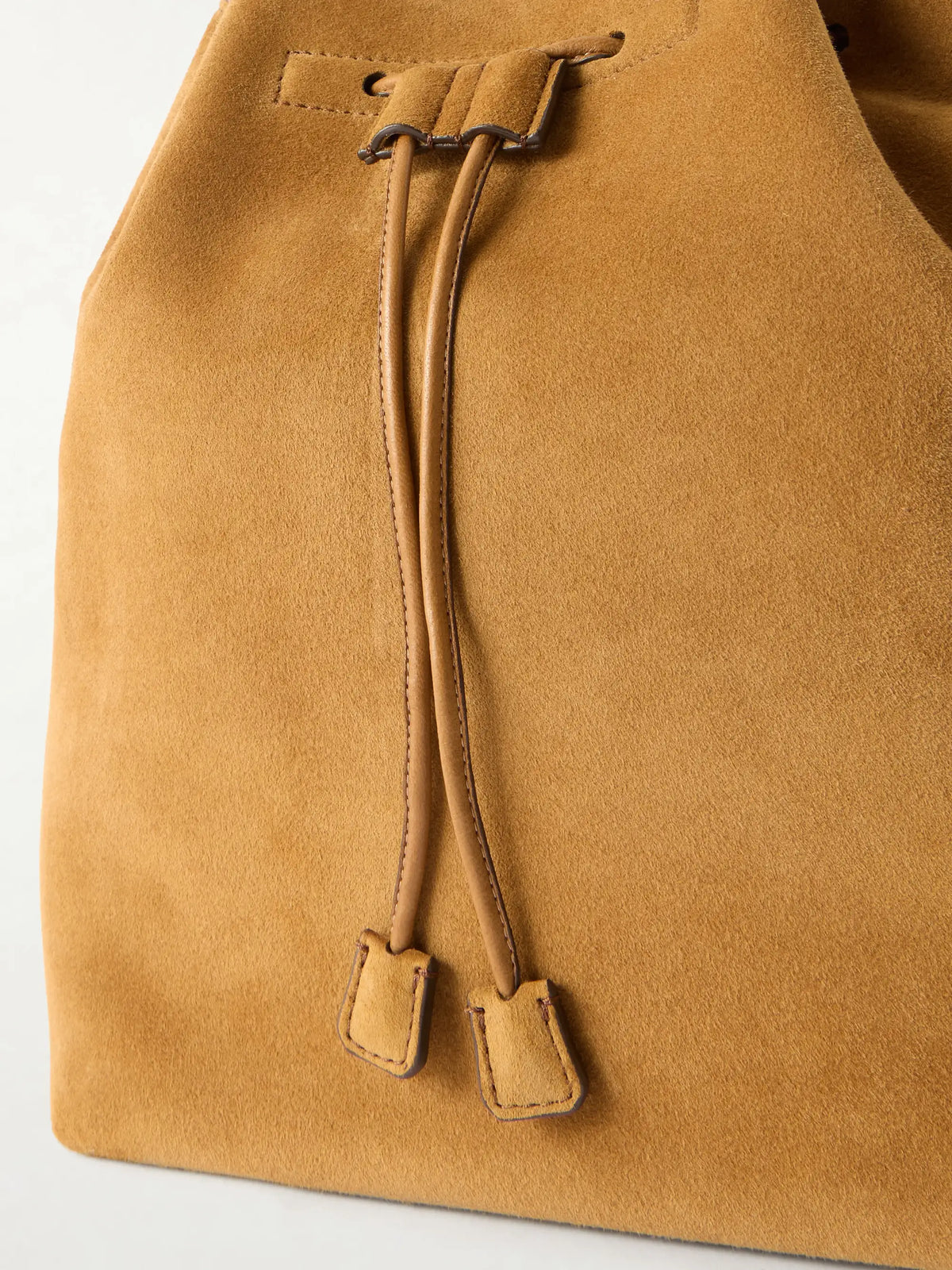 Suede Drawstring Backpack