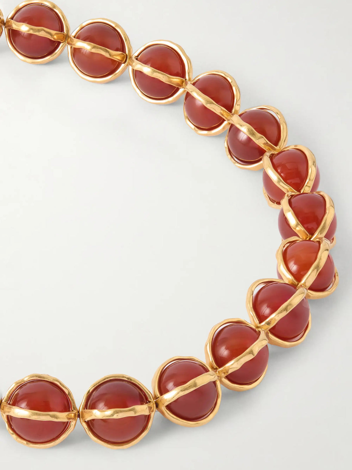 Gold-tone Agate Beaded Necklace