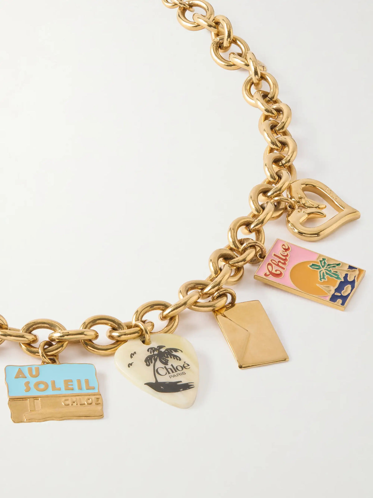 Gold-tone Enamel Necklace