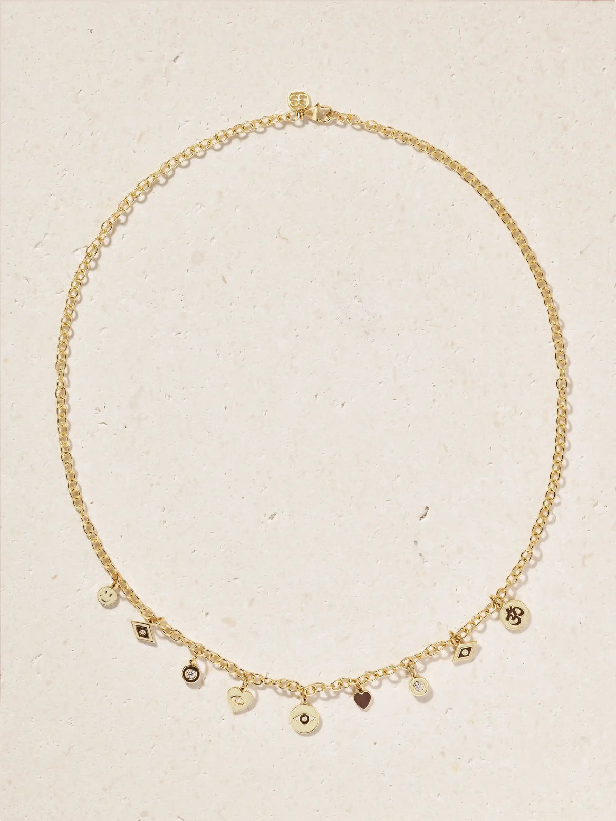 14-karat Gold, Diamond And Enamel Necklace