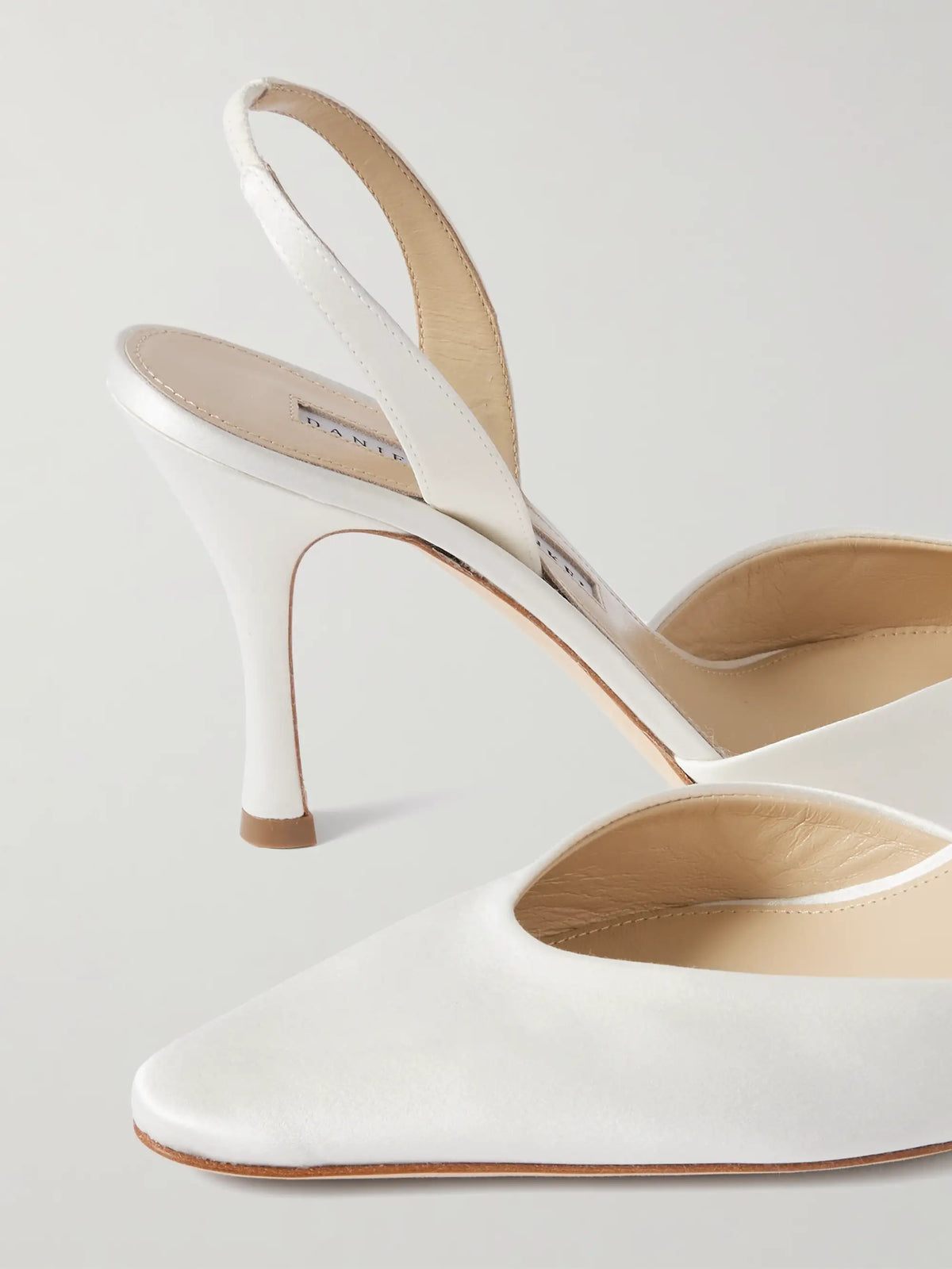 Hannah Satin Slingback Pumps