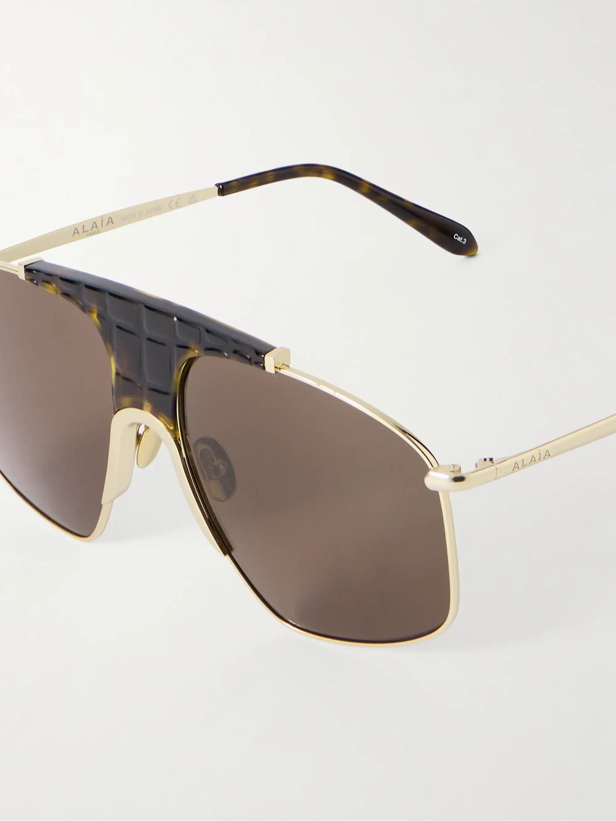 Alaïa Aviator-style Gold-tone And Tortoiseshell Acetate Sunglasses