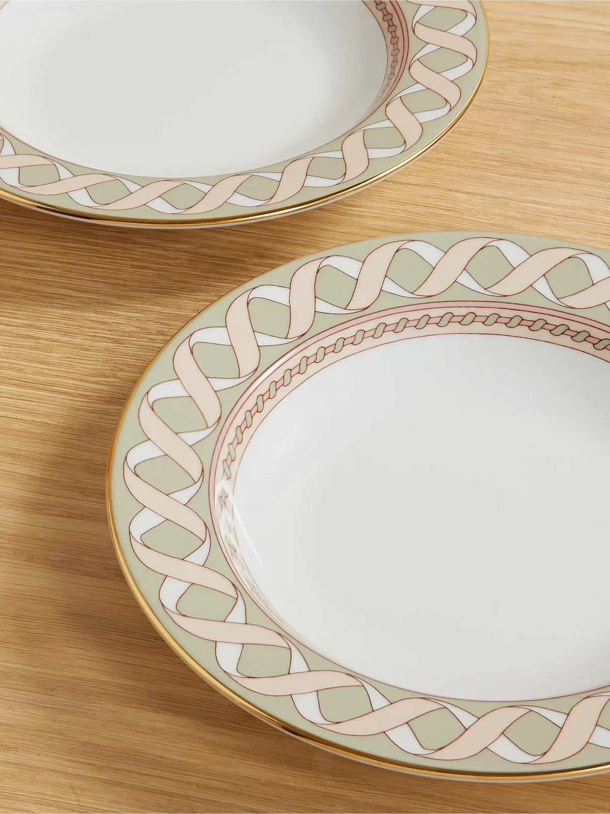 Gold-plated Porcelain Soup Bowls