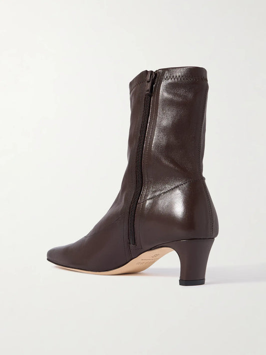 Wally Sock Leather Ankle Boots